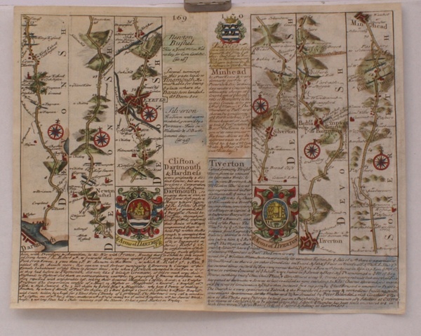 [Dartmouth - Minehead Road. From Bowen's 'Britannia Depicta']. COLOURED BY …