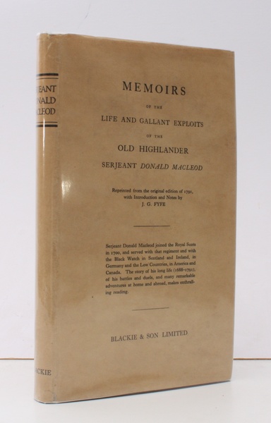 Memoirs of the Old Highlander Serjeant Donald Macleod. Reprinted from …