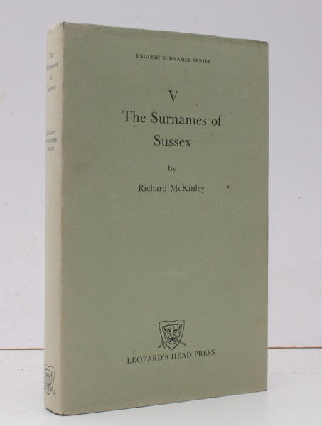 The Surnames of Sussex. NEAR FINE COPY IN UNCLIPPED DUSTWRAPPER