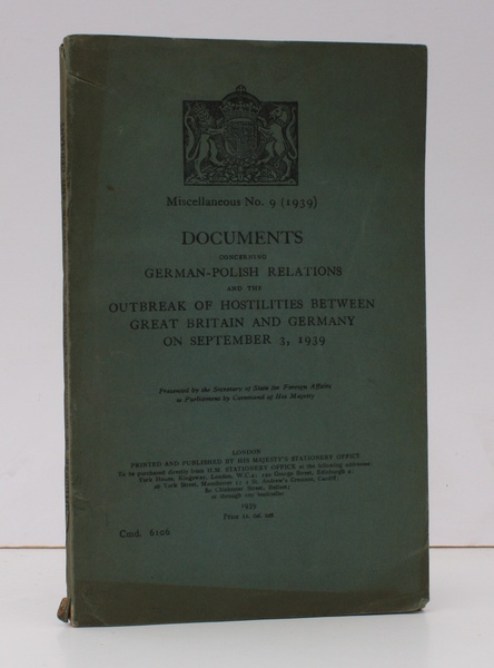 Documents concerning German-Polish Relations and the Outbreak of Hostilities between …