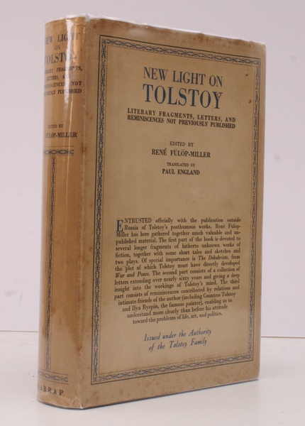 New Light on Tolstoy. Literary Fragments, Letters and Reminiscences not …
