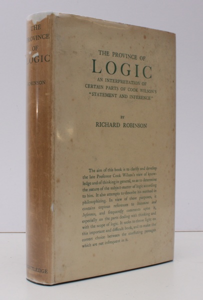 The Province of Logic. An Interpretation of Certain Parts of …