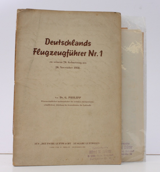 Deutschlands Flugzeugfuhrer Nr. 1 zu seinem 70 Geburtsag am 20 …