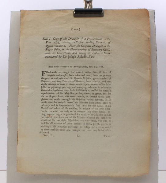 Copy of the Draught of a Proclamation in the Year …