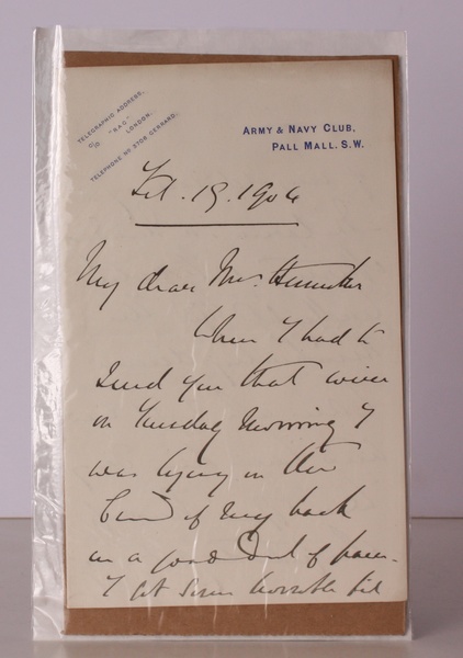 A.L.s from Sir John French to Florence Henniker. A.L.s FROM …