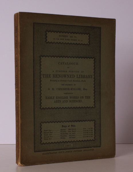 [Sale] Catalogue. Early English Works on the Arts and Sciences …