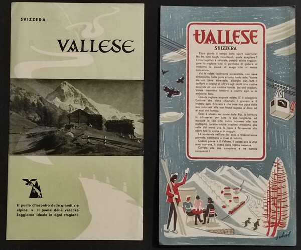 Depliant Svizzera Vallese con Pianta