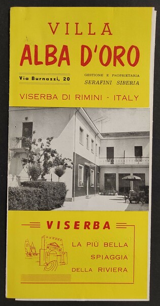 Depliant Villa Alba d'Oro - Viserba di Rimini - Italy