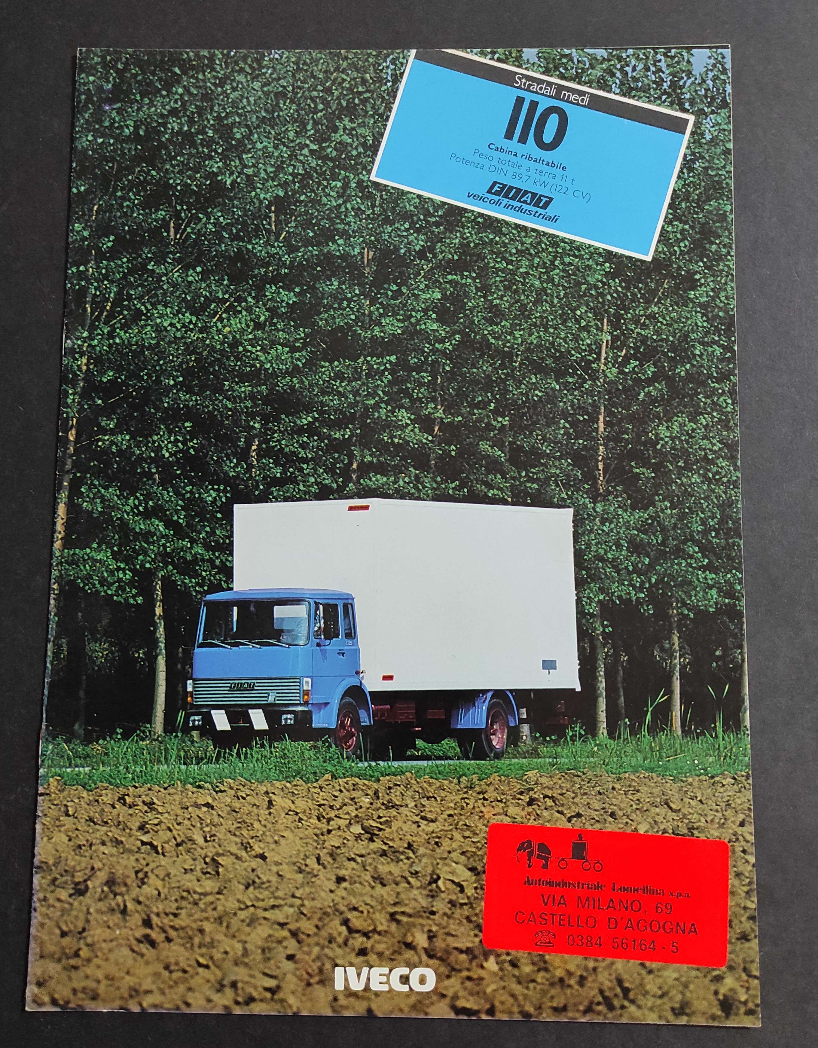 Brochure Camion- FIAT - Stradali Medi 110 Cabina Ribaltabile