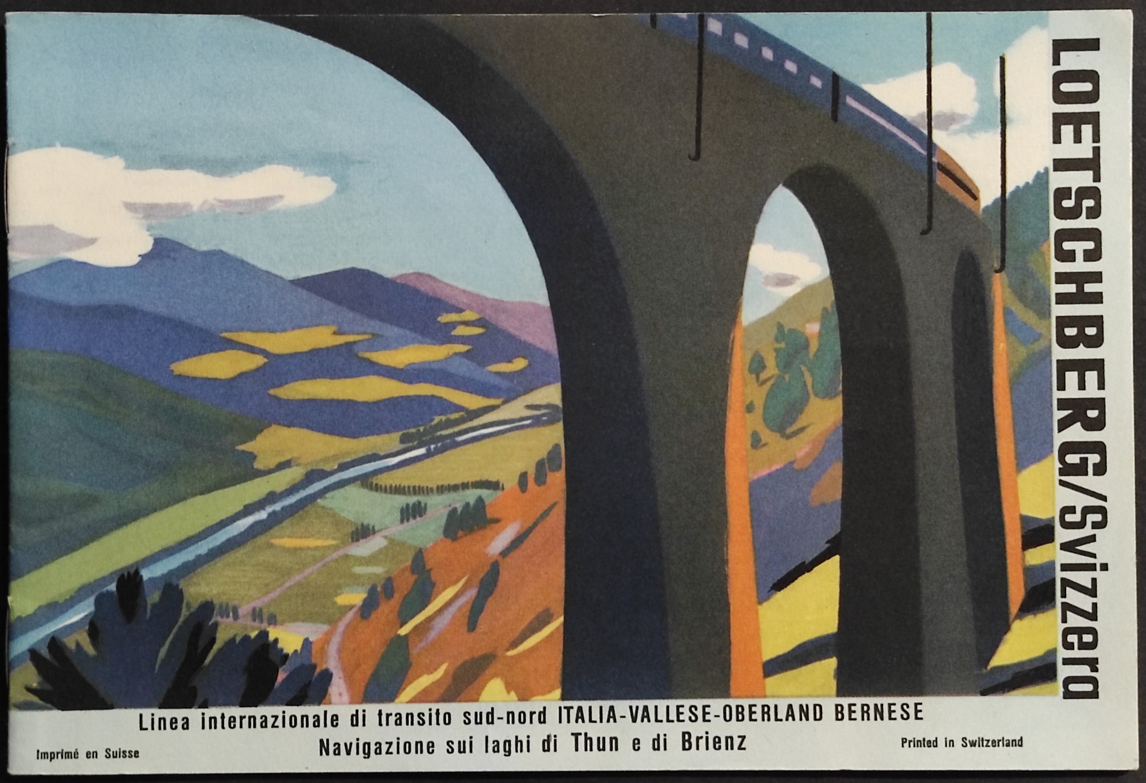 Brochure Loetschberg/Svizzera - Linea Transito Sud-Nord