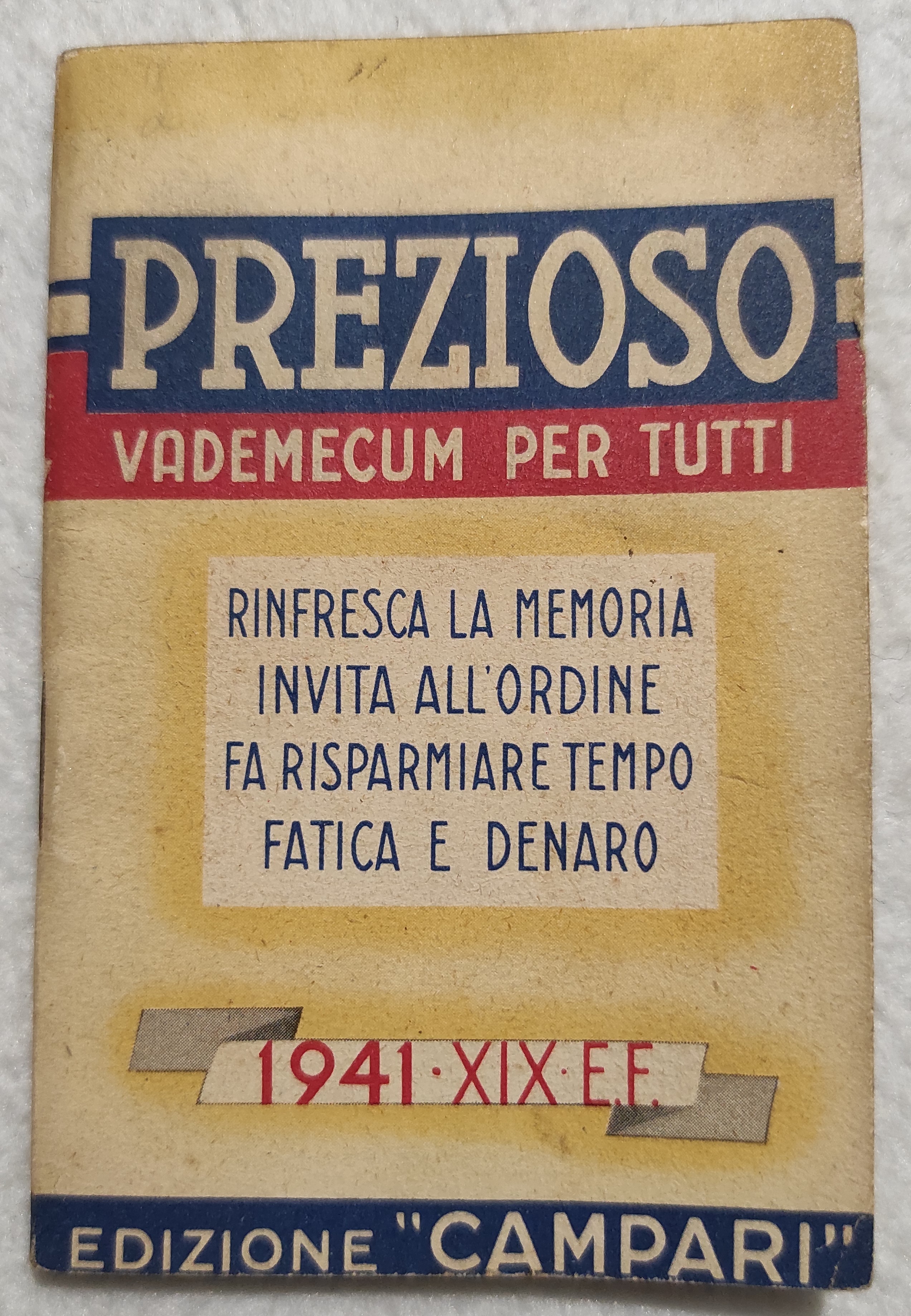 Calendario/Calendarietto Prezioso - Vademecum per Tutti - 1941
