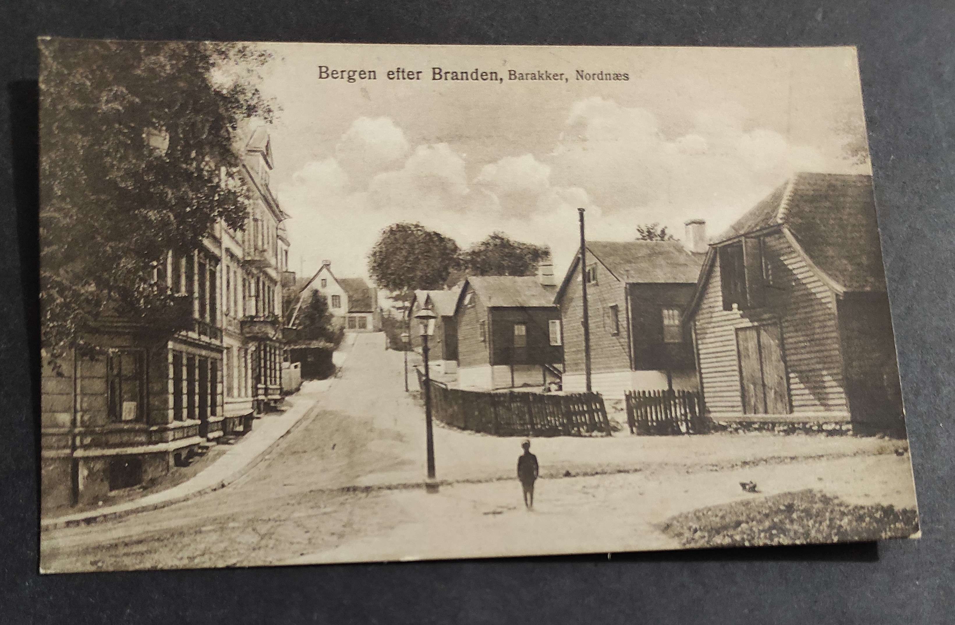 Cartolina Bergen - Efter Branden, Barakker, Nordnaes