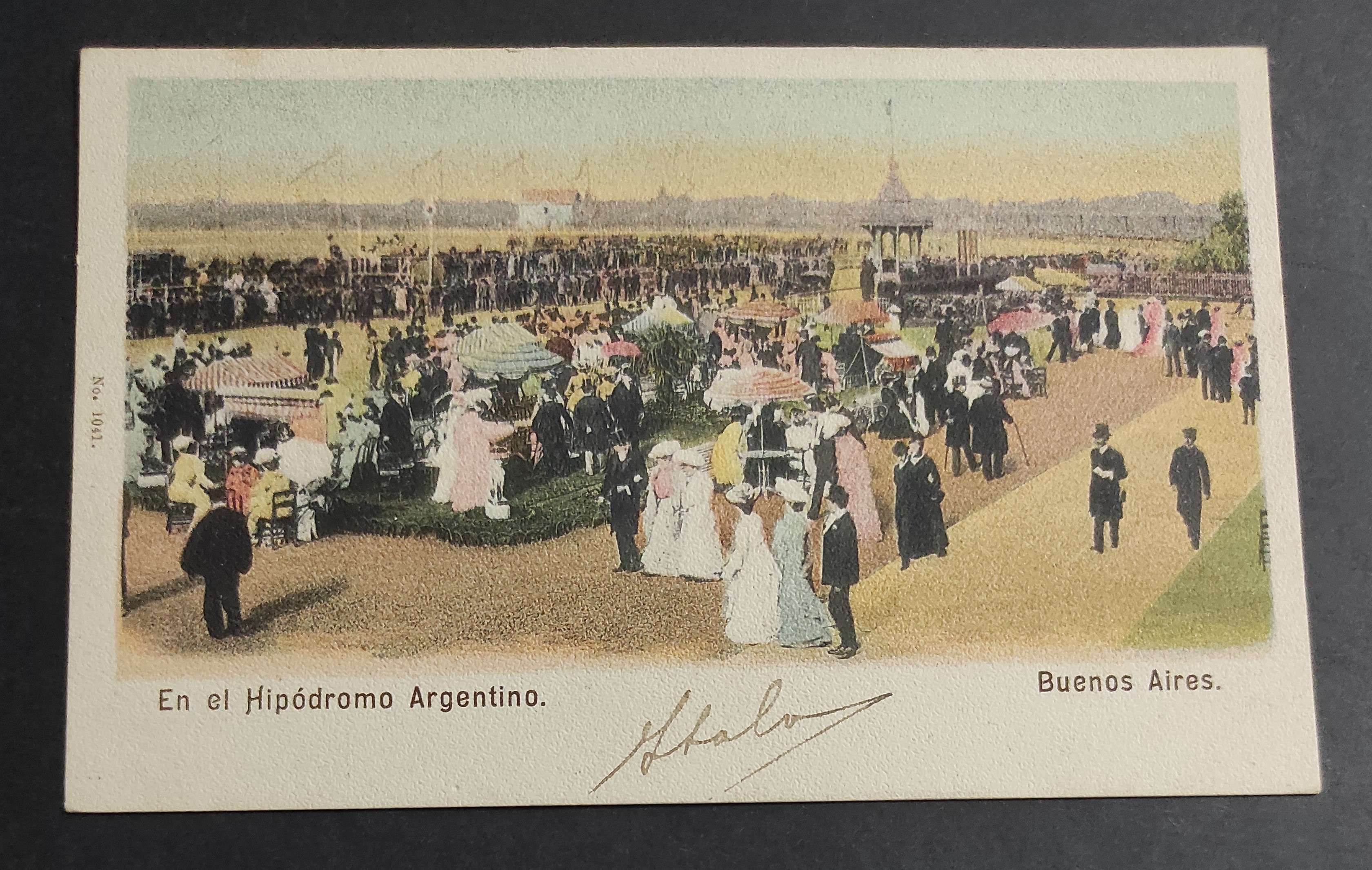 Cartolina Buenos Aires - En el Hipòdromo Argentino