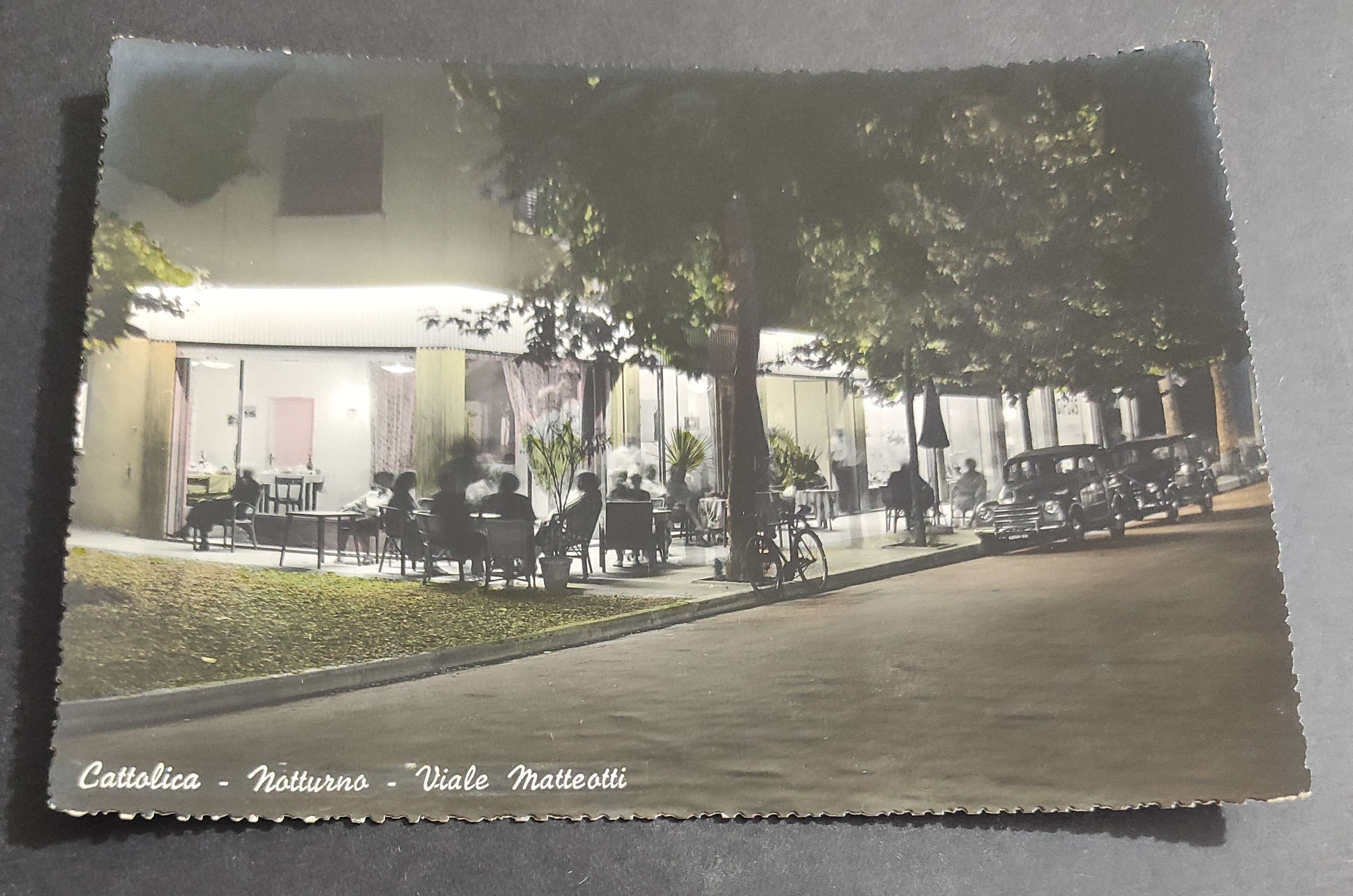Cartolina Cattolica - Notturno - Viale Matteotti