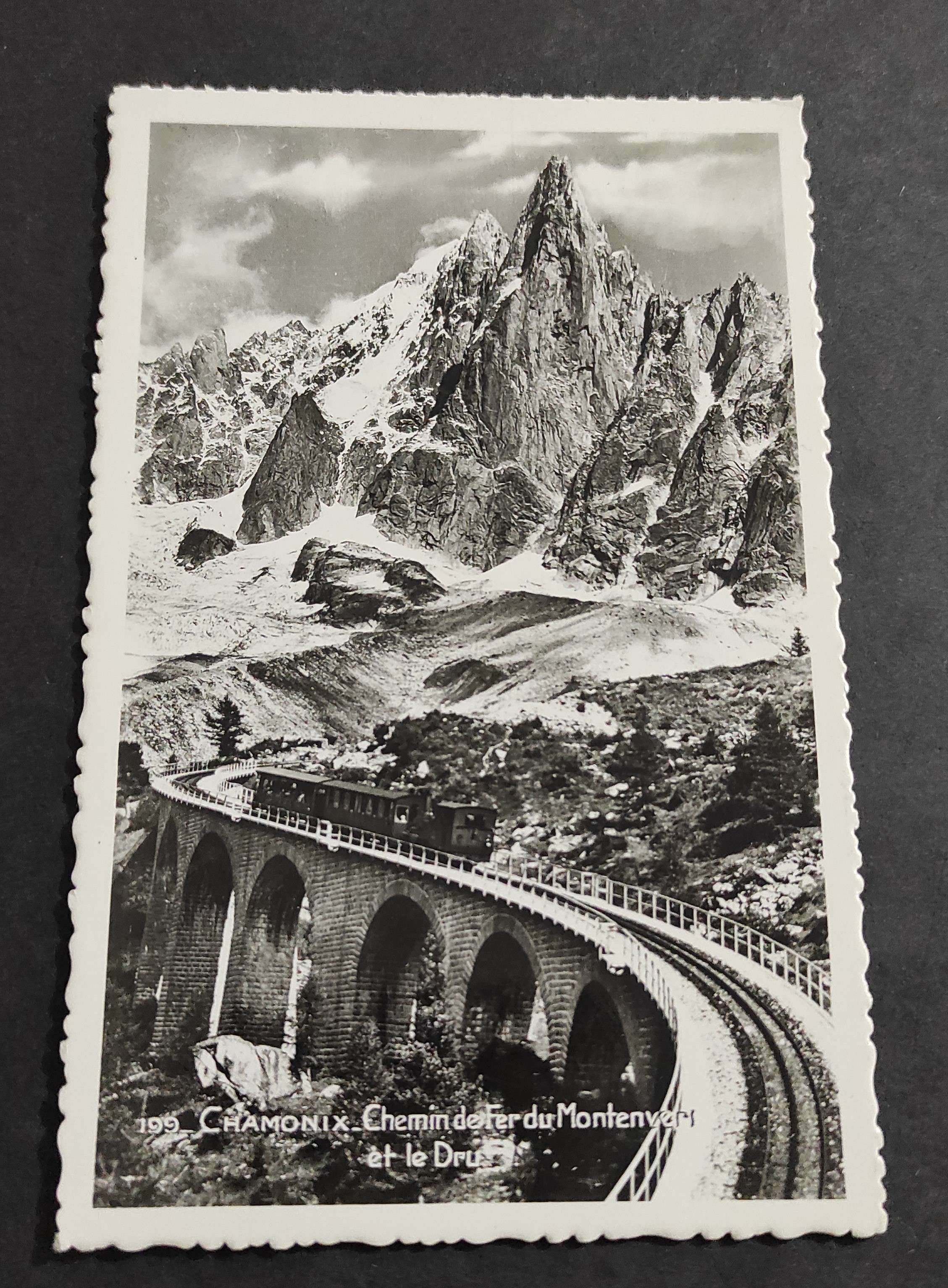 Cartolina Chamonix - Chemin de Fer du Montenverset le Dru