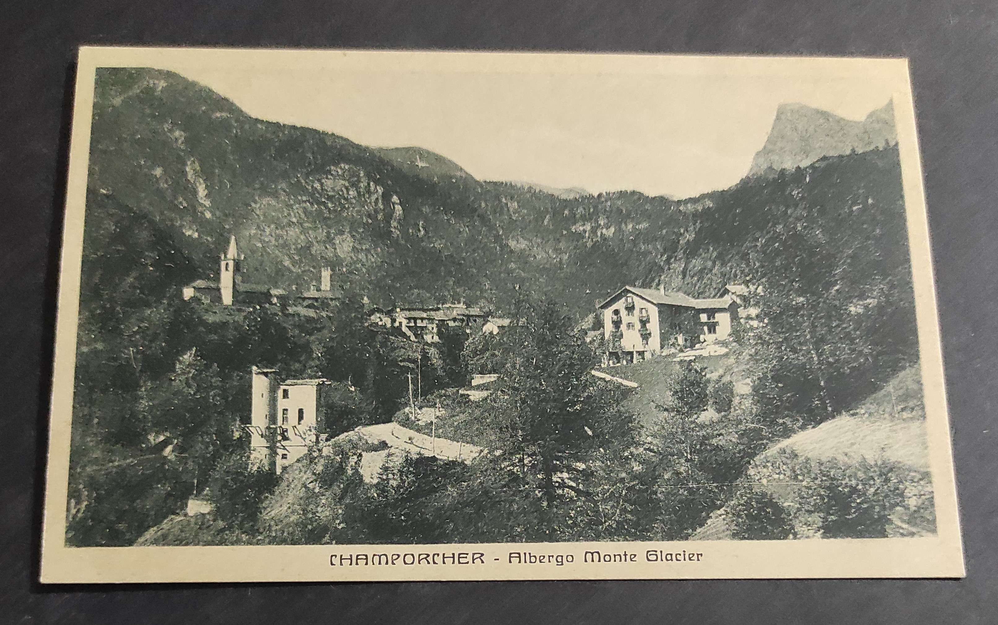 Cartolina Champorcher - Albergo Monte Glacier