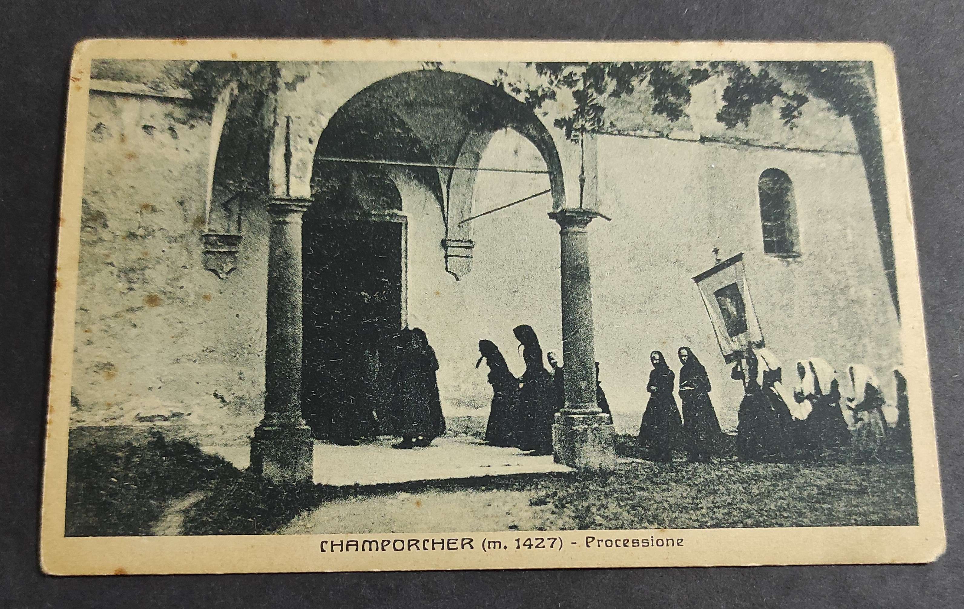 Cartolina Champorcher - Processione