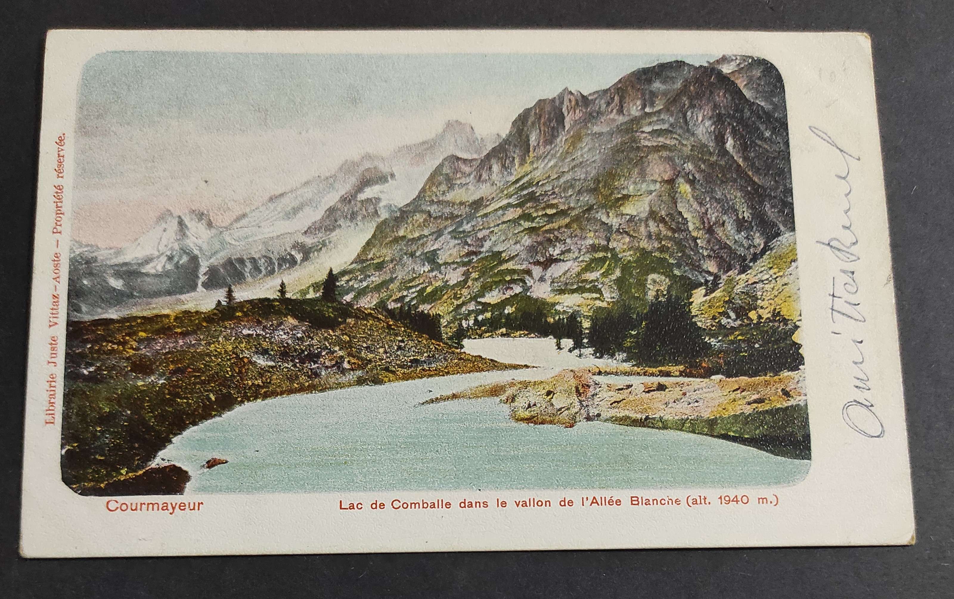 Cartolina Courmayeur - Lac de Comballe dans le Vallon de …
