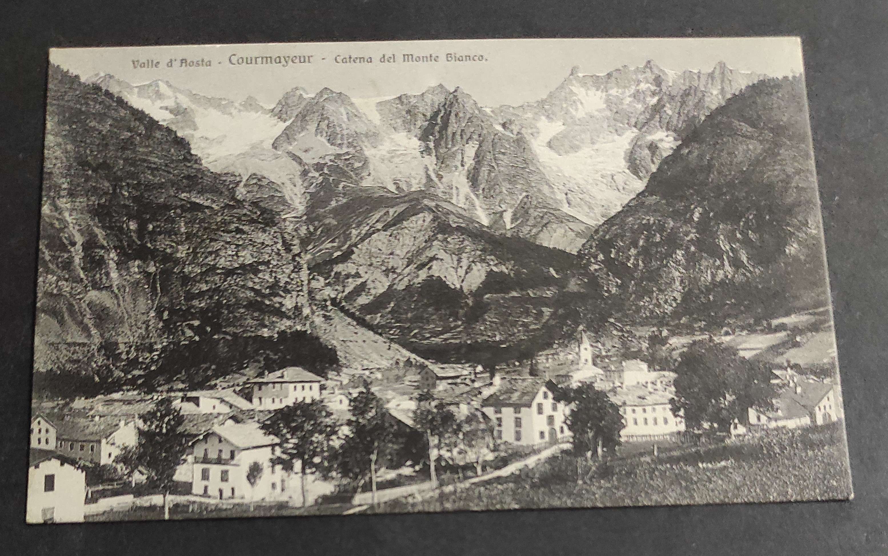 Cartolina Courmayeur (Valle d'Aosta) - Catena del Monte Bianco
