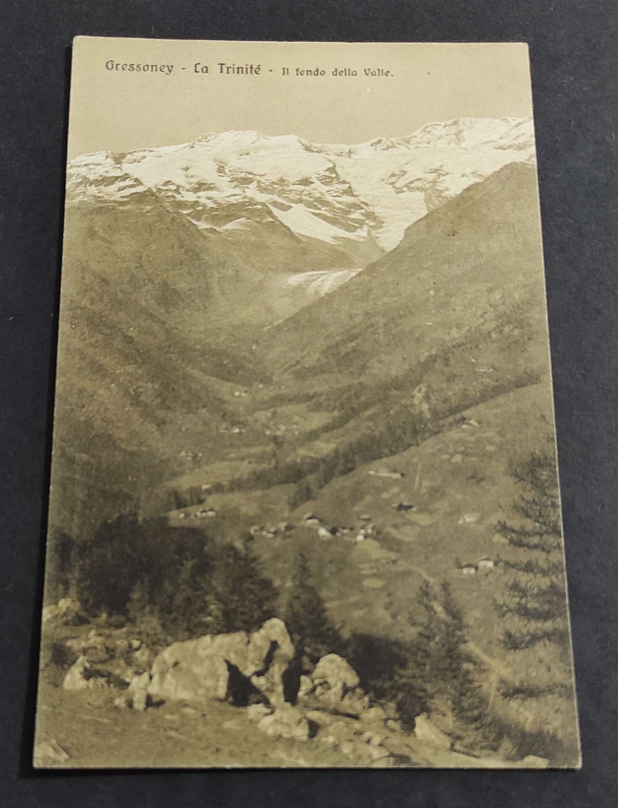 Cartolina Gressoney - La Trinité - Il Fondo della Valle