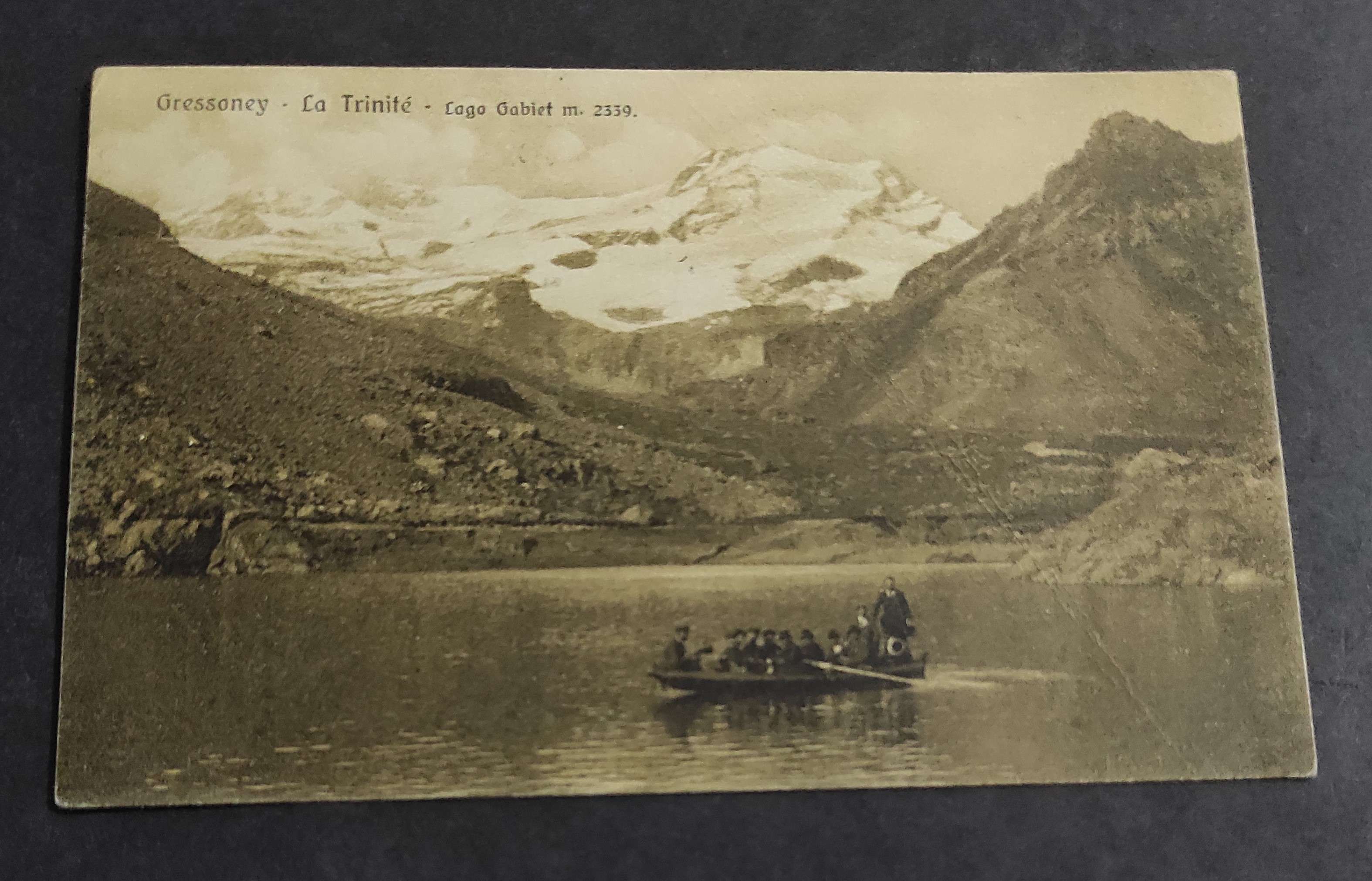 Cartolina Gressoney - La Trinité - Lago Gabiet