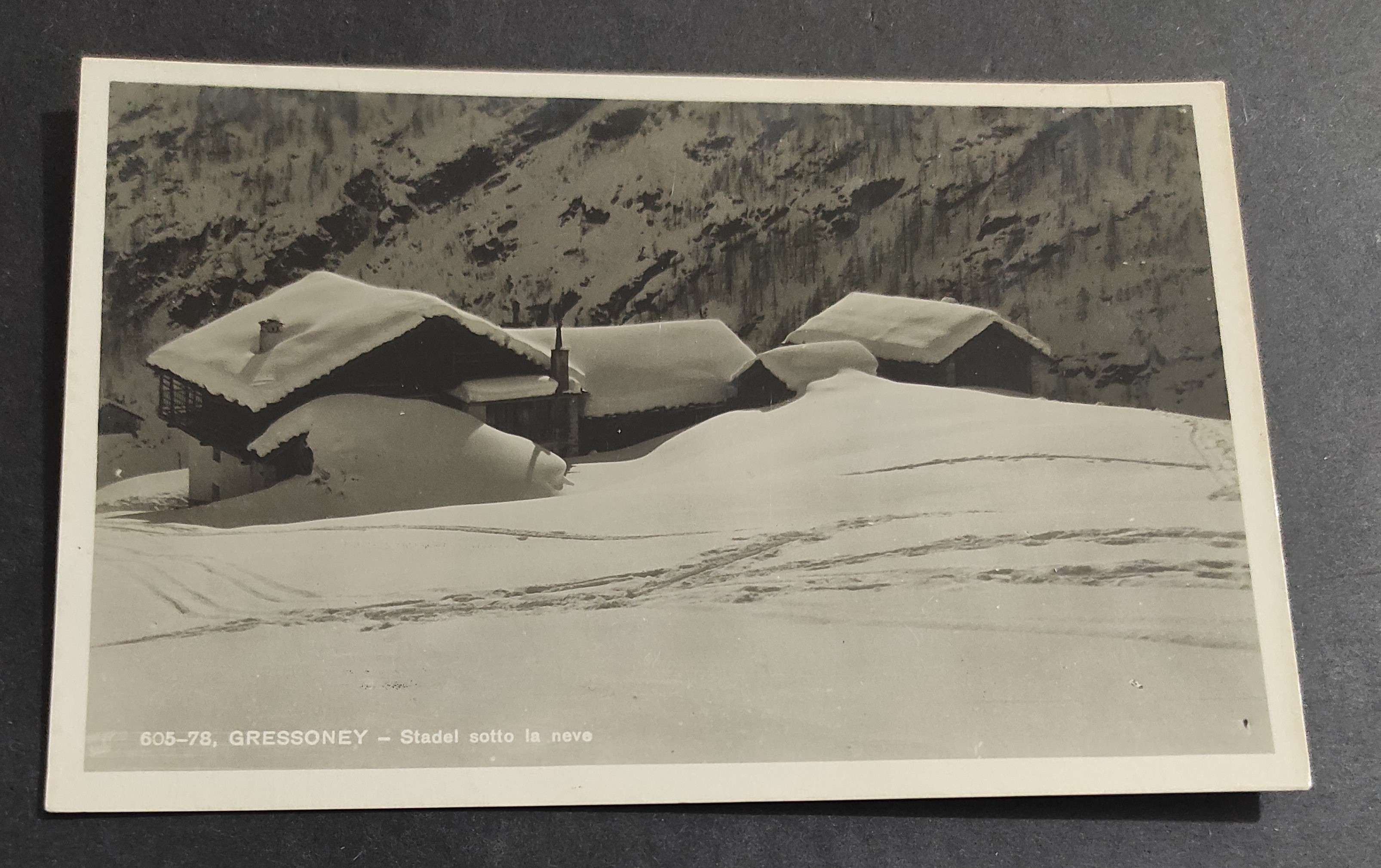 Cartolina Gressoney - Stadel Sotto la Neve