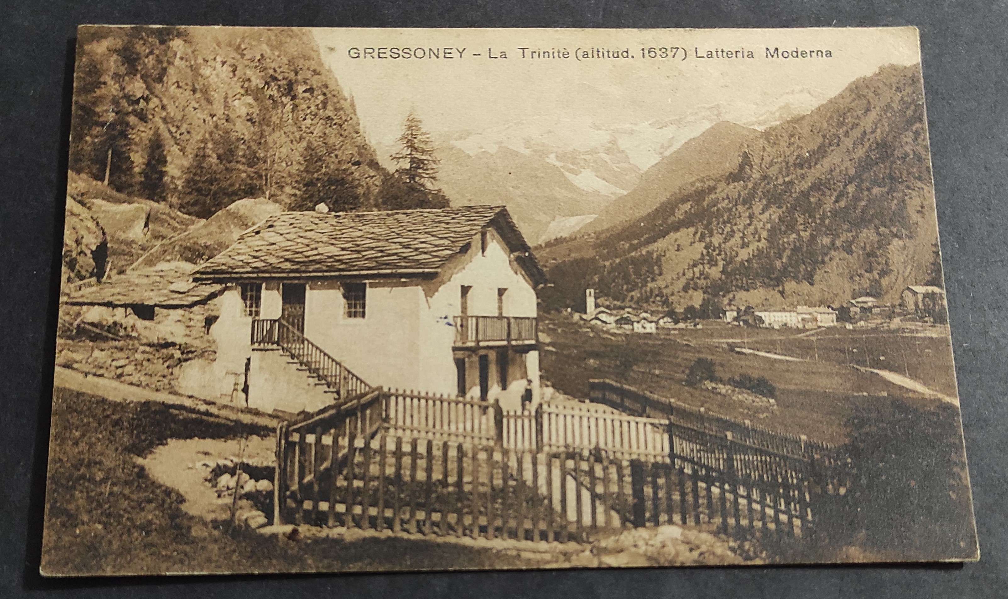Cartolina Gressoney La Trinité - Latteria Moderna