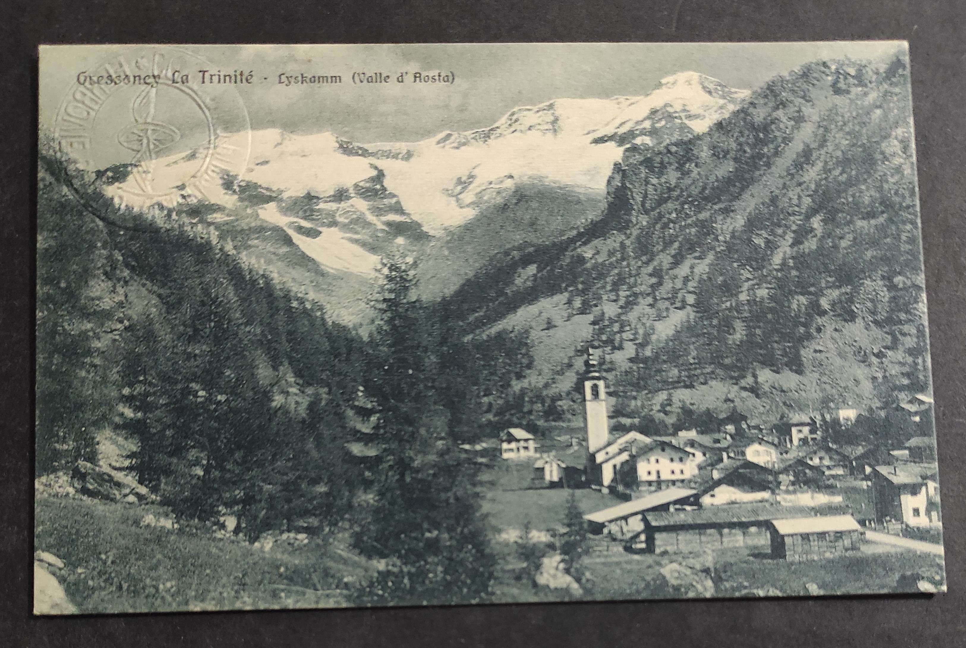 Cartolina Gressoney La Trinité (Valle d'Aosta) - Lyskamm
