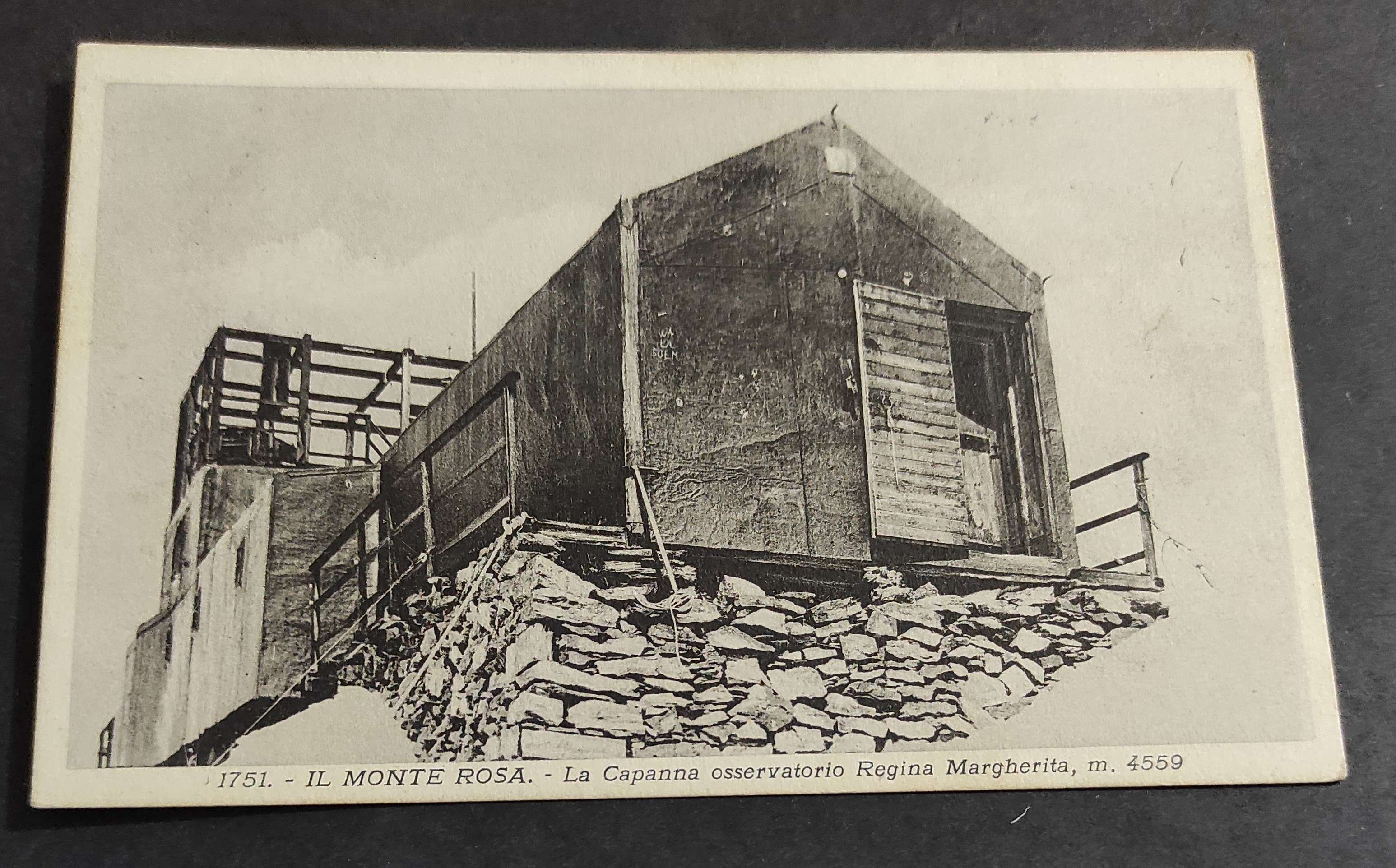 Cartolina Il Monte Rosa - La Capanna Osservatorio Regina Margherita