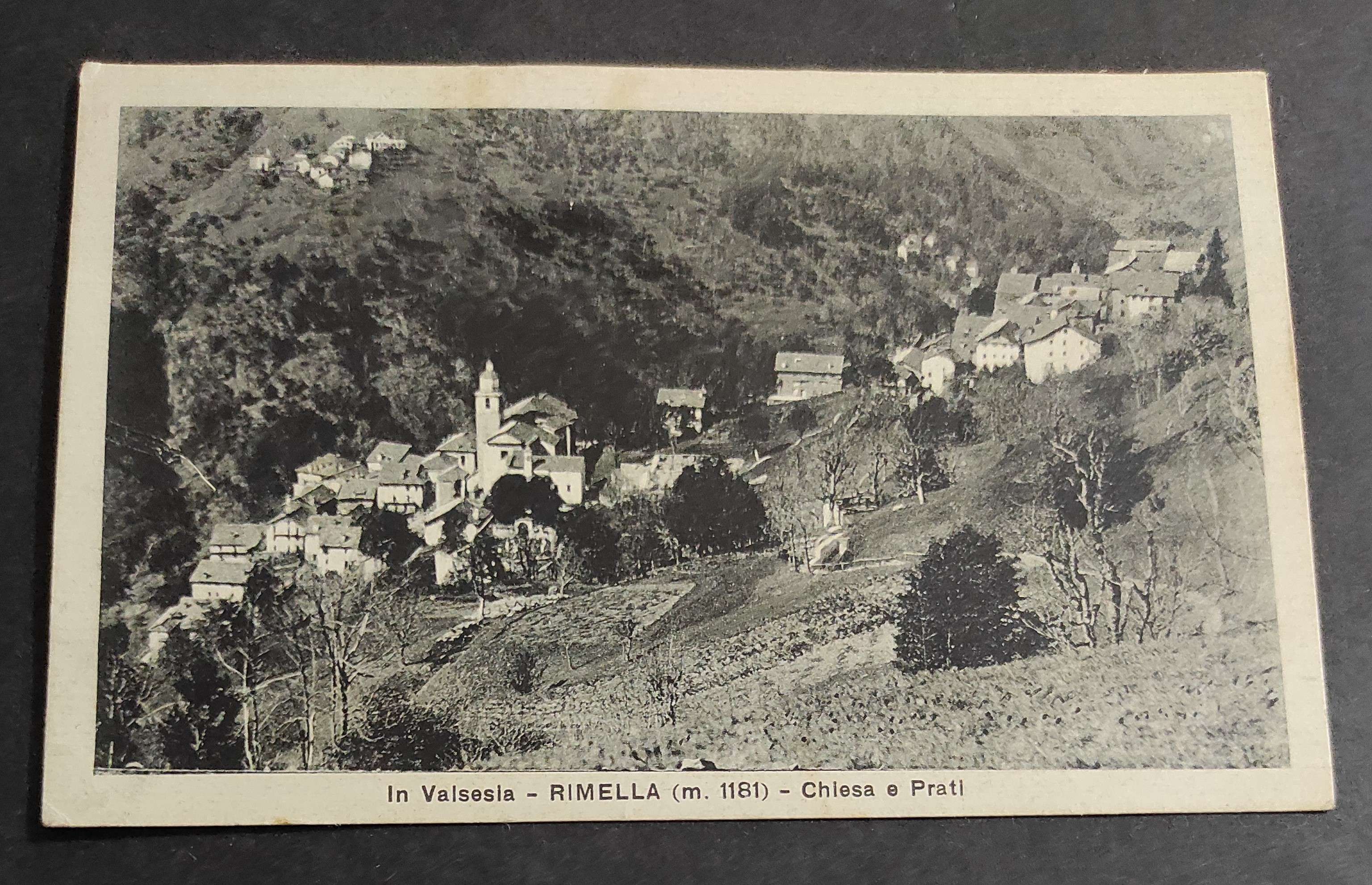 Cartolina In Valsesia - Rimella - Chiesa e Prati