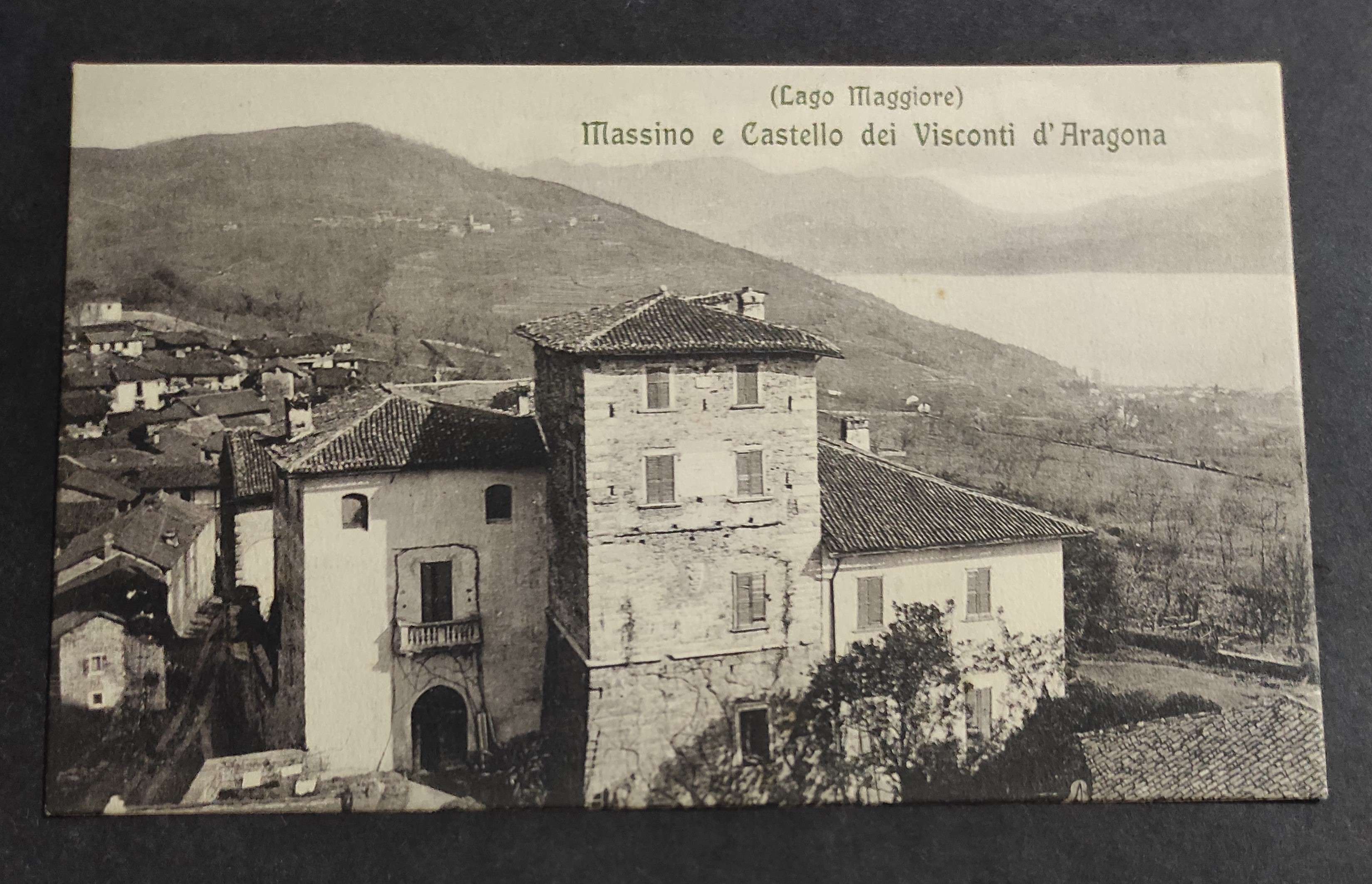 Cartolina (Lago Maggiore) Massimo e Castello dei Visconti d'Aragona