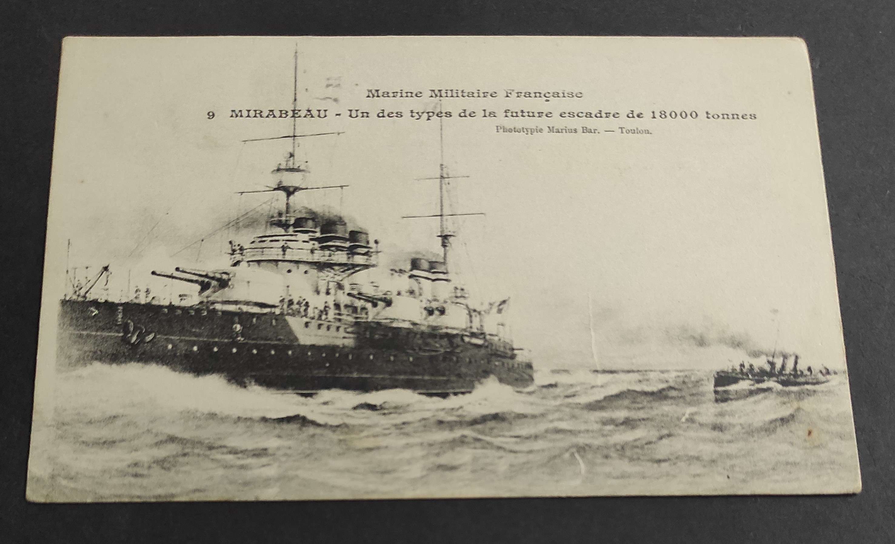 Cartolina Marine Militaire Francaise "Mirabeau"