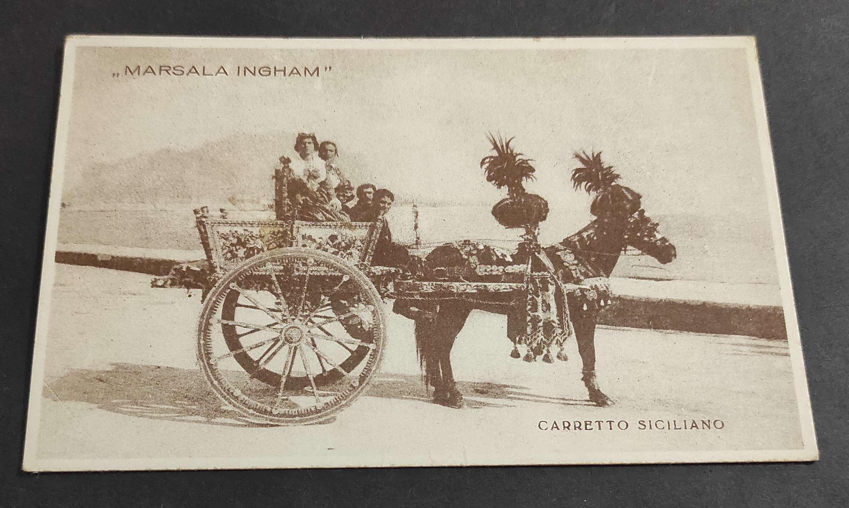 Cartolina "Marsala Ingham" - Carretto Siciliano - Esposizione Torino 1928