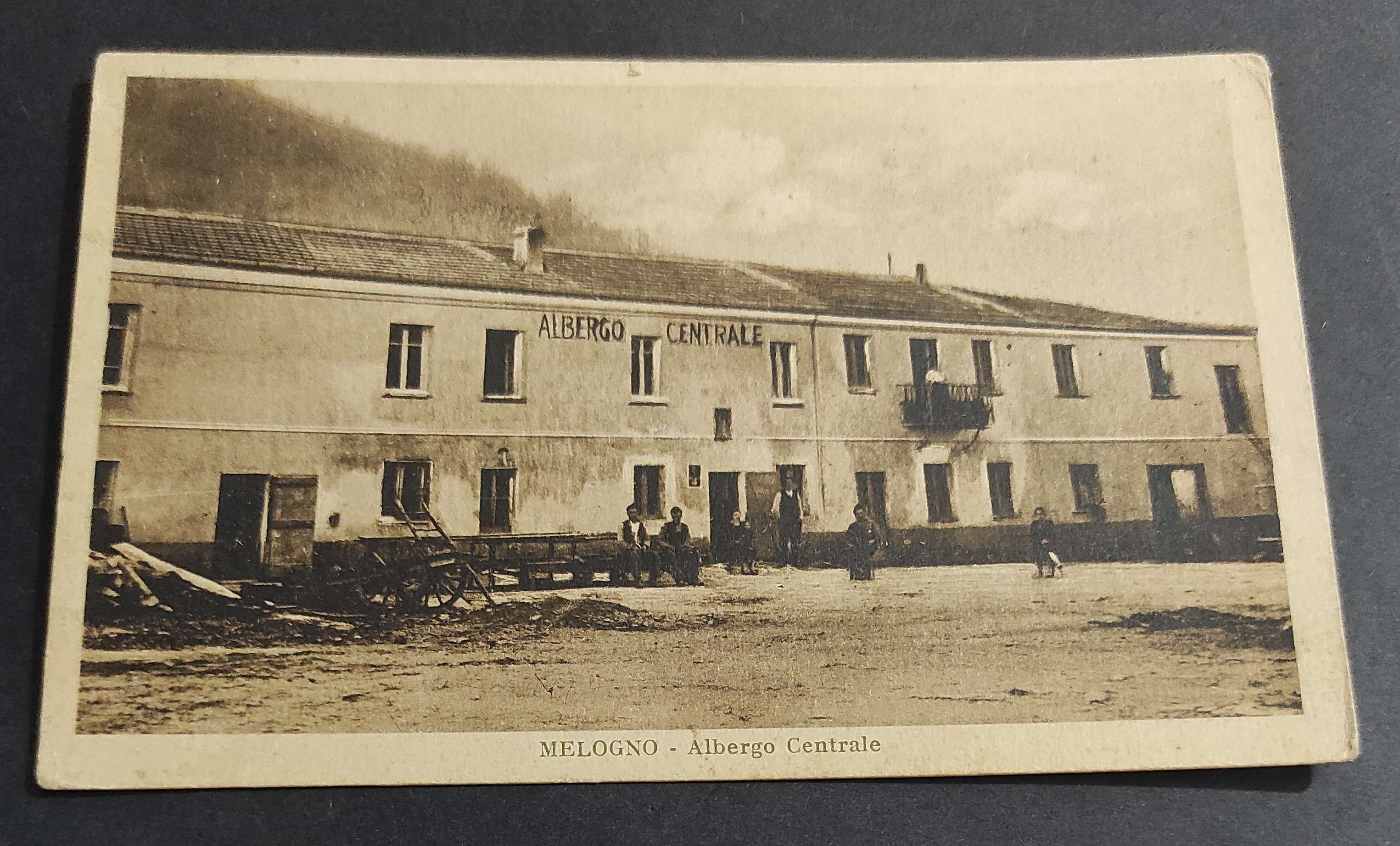 Cartolina Melogno - Albergo Centrale