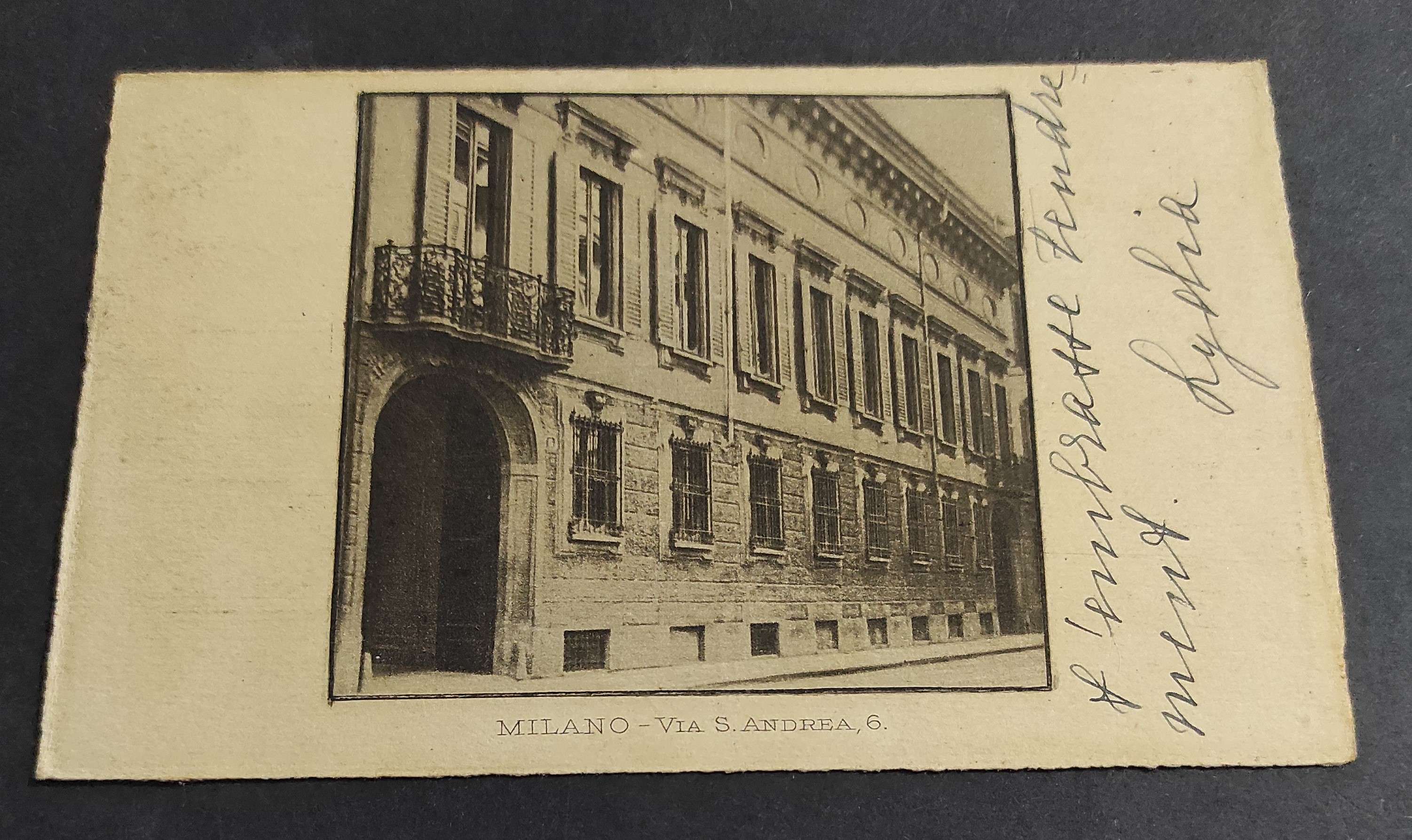 Cartolina Milano - Via S. Andrea, 6