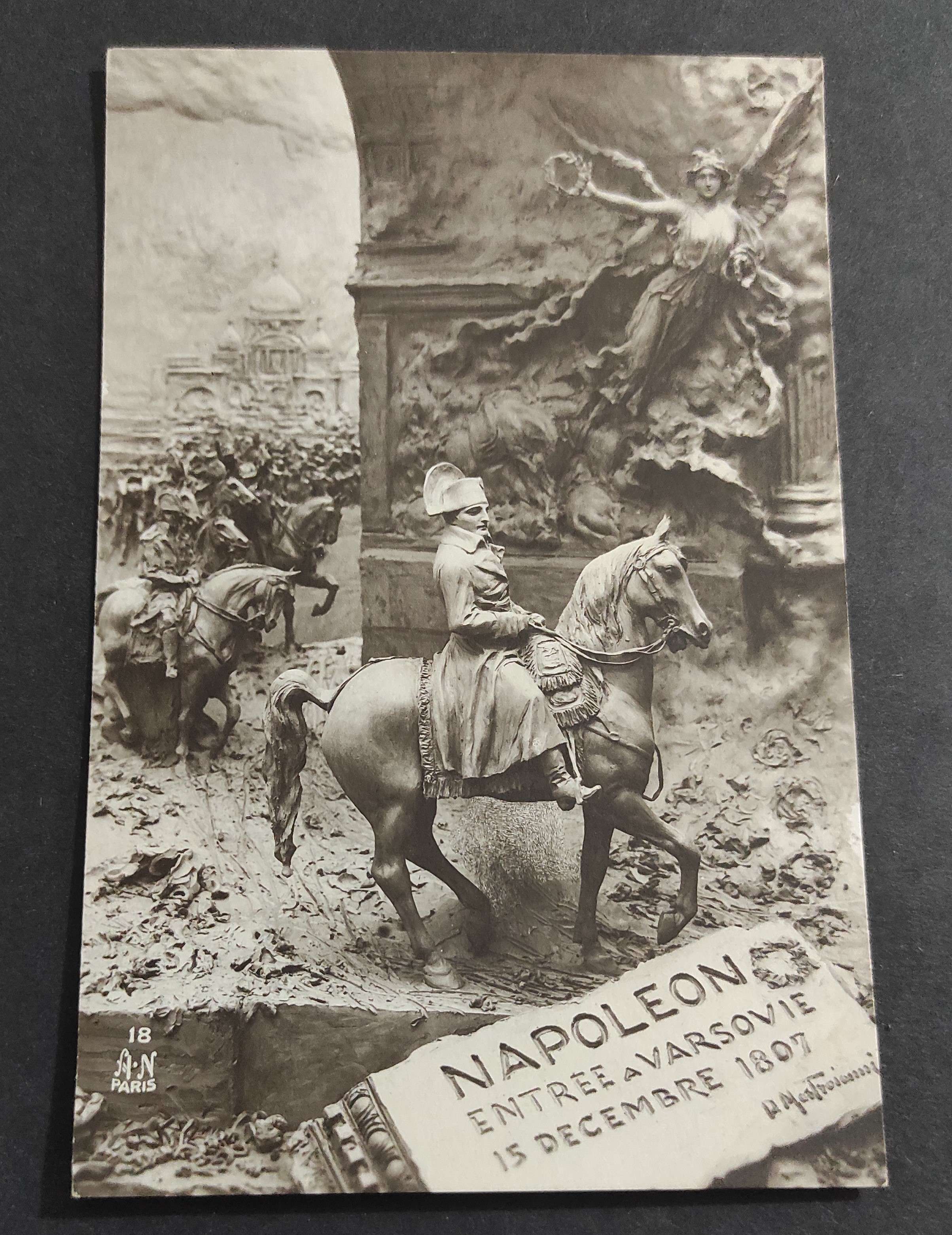 Cartolina Napoleon Entree a Varsovie 15 Decembre 1807