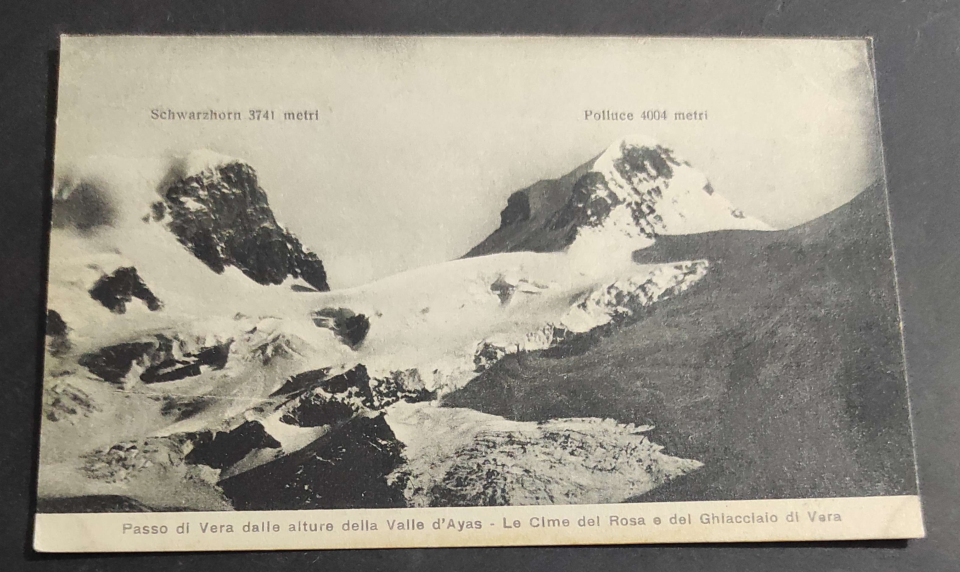 Cartolina Passo di Vera dalle Alture della Valle d'Ayas - …