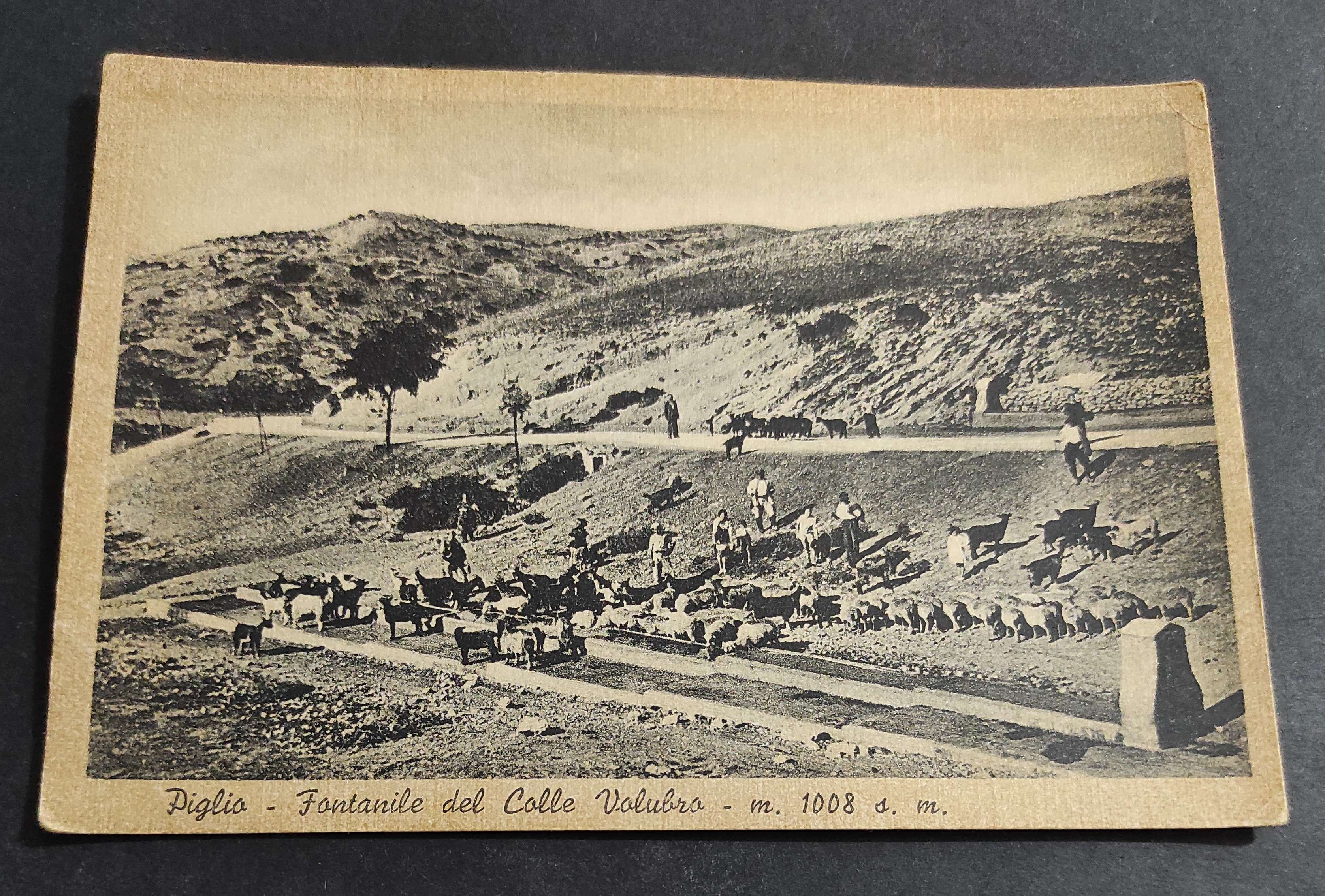 Cartolina Piglio - Fontanile del Colle Volubro