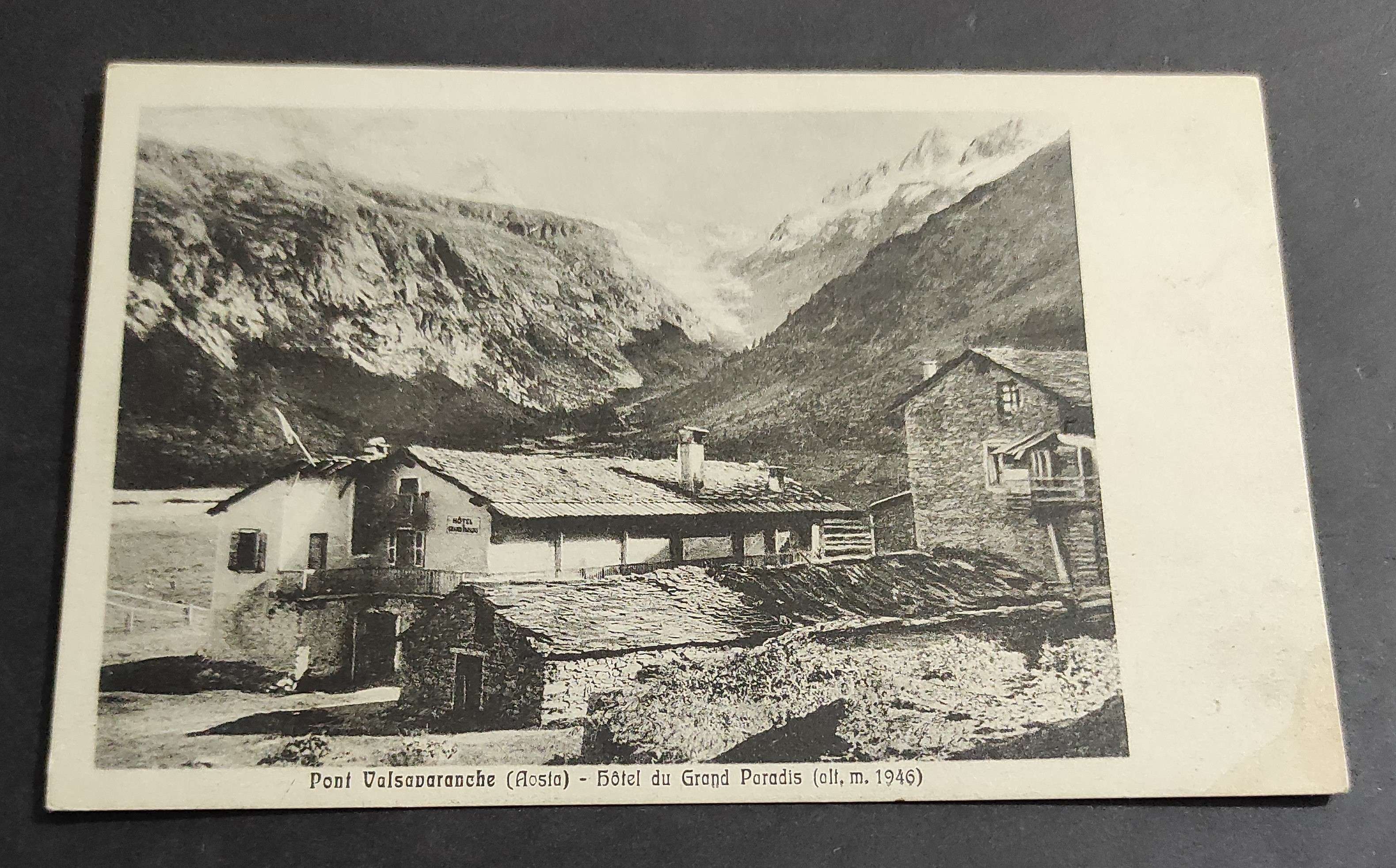 Cartolina Pont Valsavaranche (Aosta) - Hotel du Grand Paradis