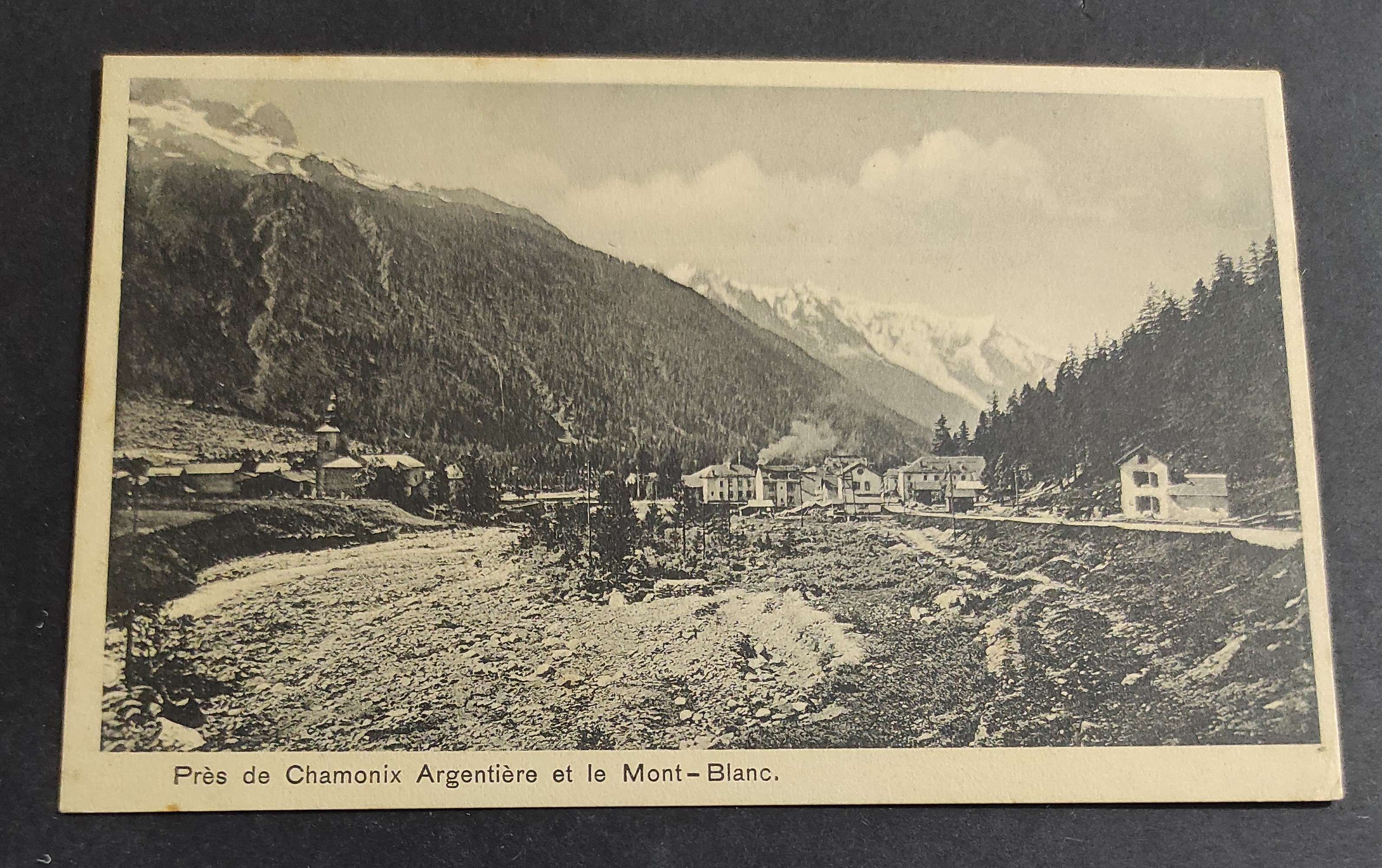 Cartolina Près de Chamonix Argentière et le Mont-Blanc