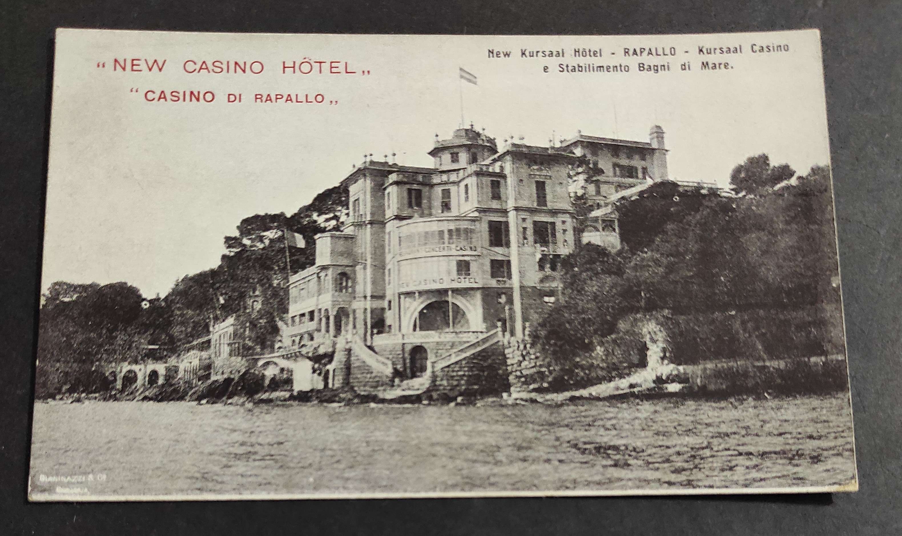 Cartolina Rapallo - Kursaal Casino e Stabilimento Bagni di Mare