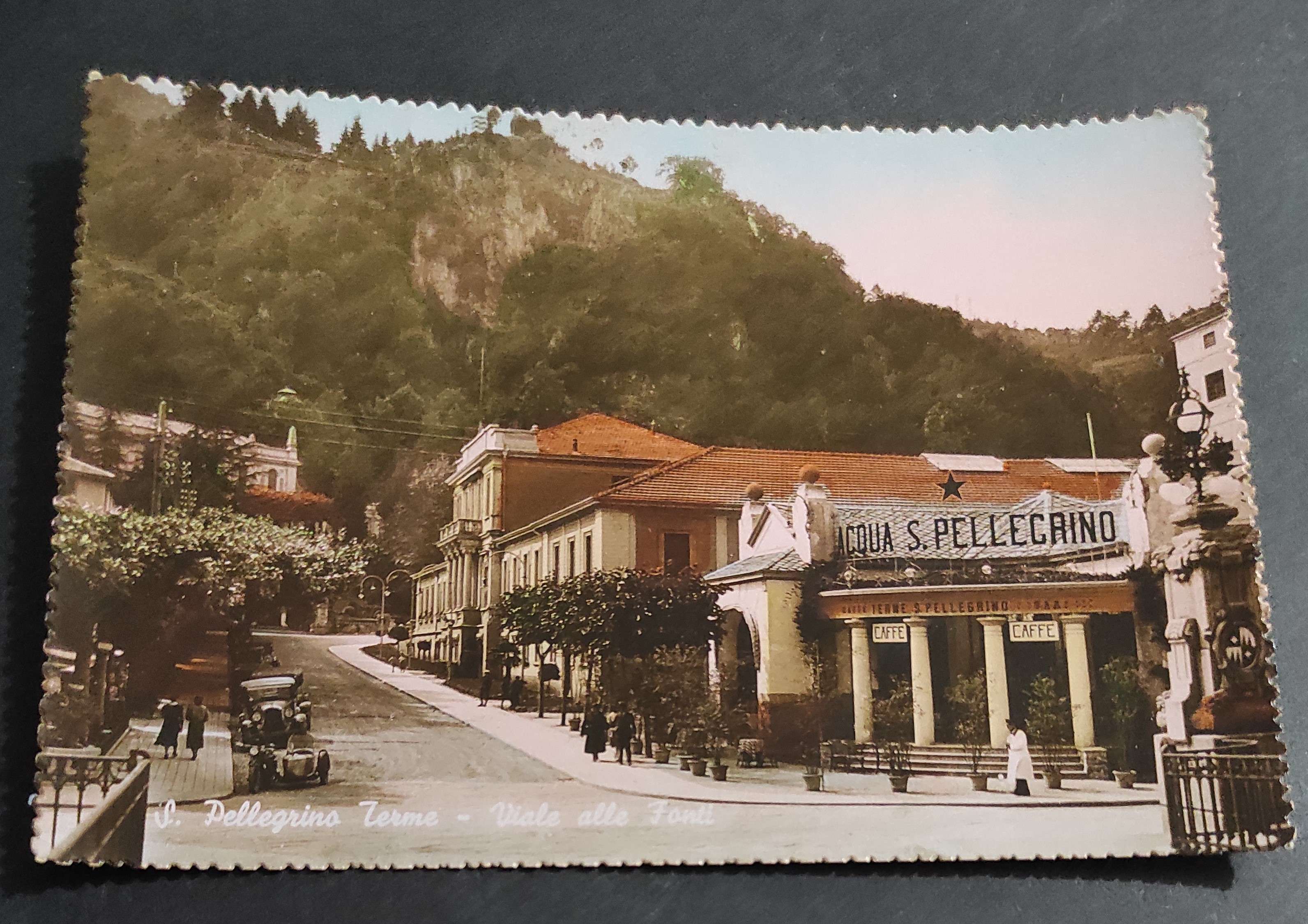 Cartolina S. Pellegrino Terme - Viale alle Fonti