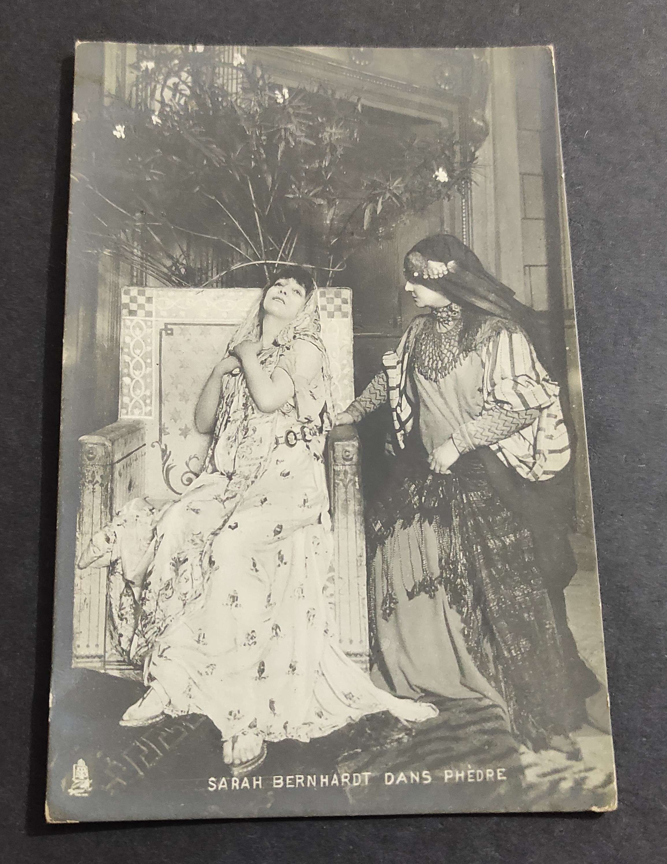 Cartolina Sarah Bernhardt Dans Phèdre