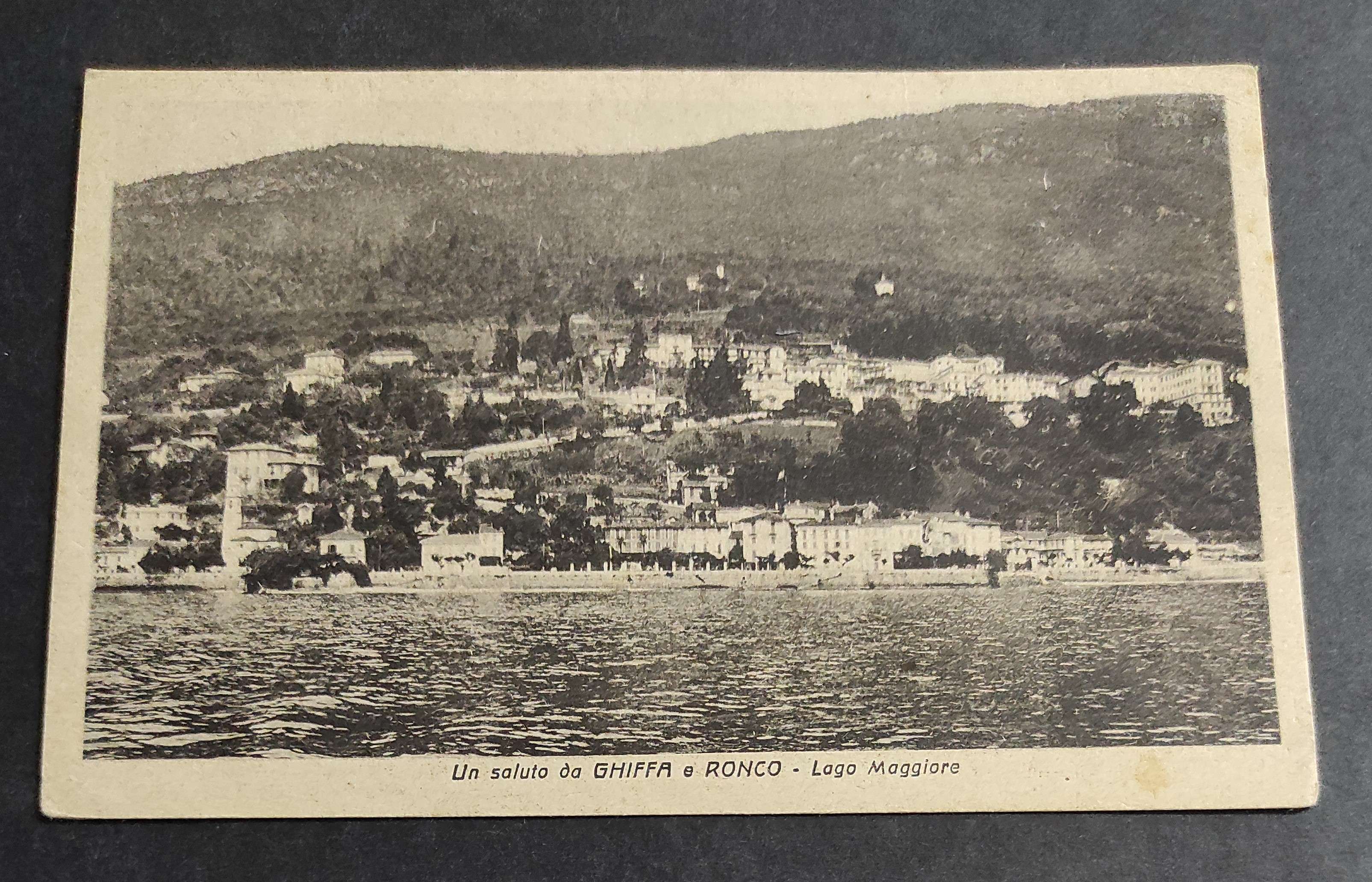 Cartolina Un Saluto da Ghiffa e Ronco - Lago Maggiore