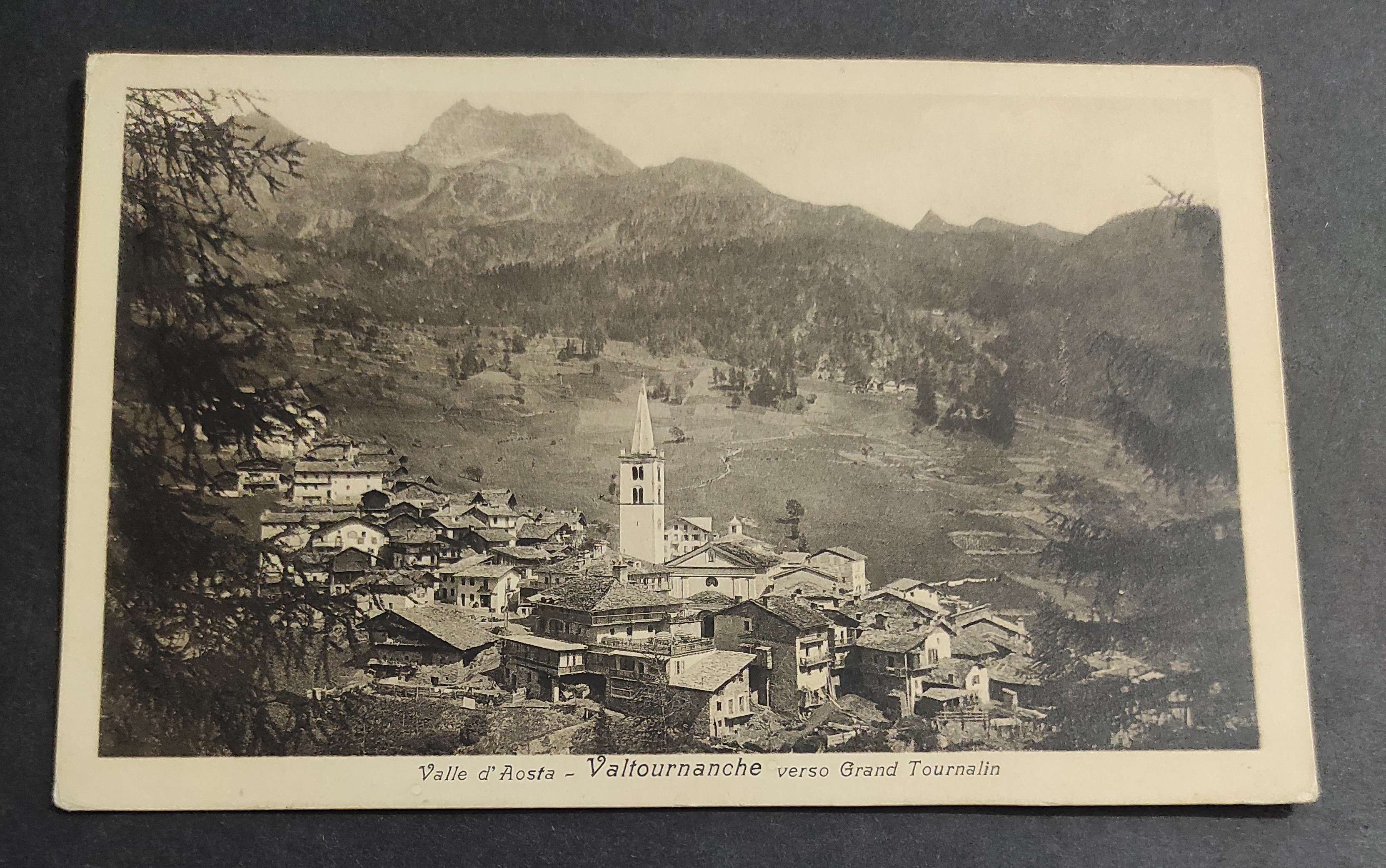 Cartolina Valtournanche (Valle d'Aosta) - Verso Grand Tournalin
