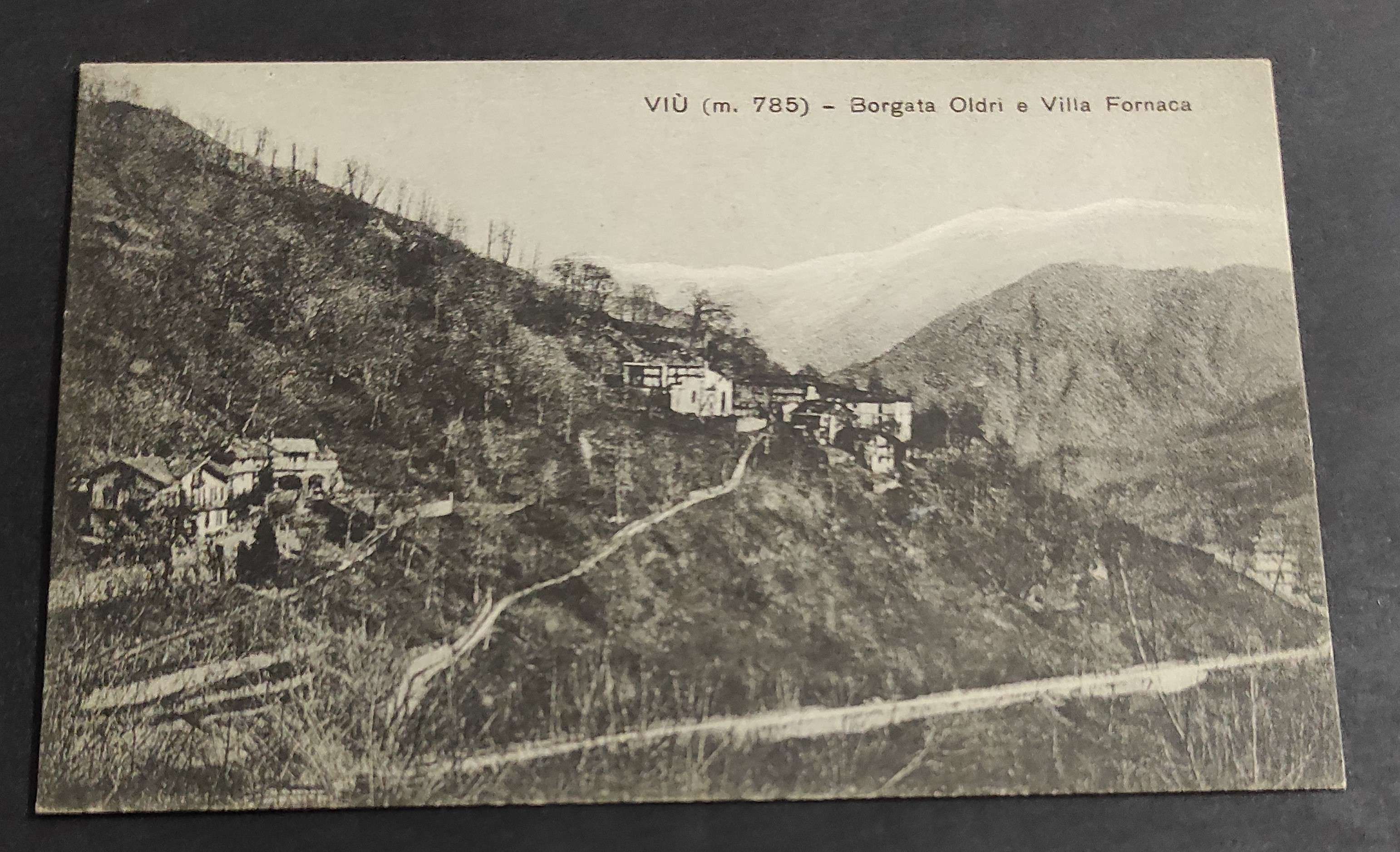 Cartolina Viù - Borgata Oldri e Villa Fornata