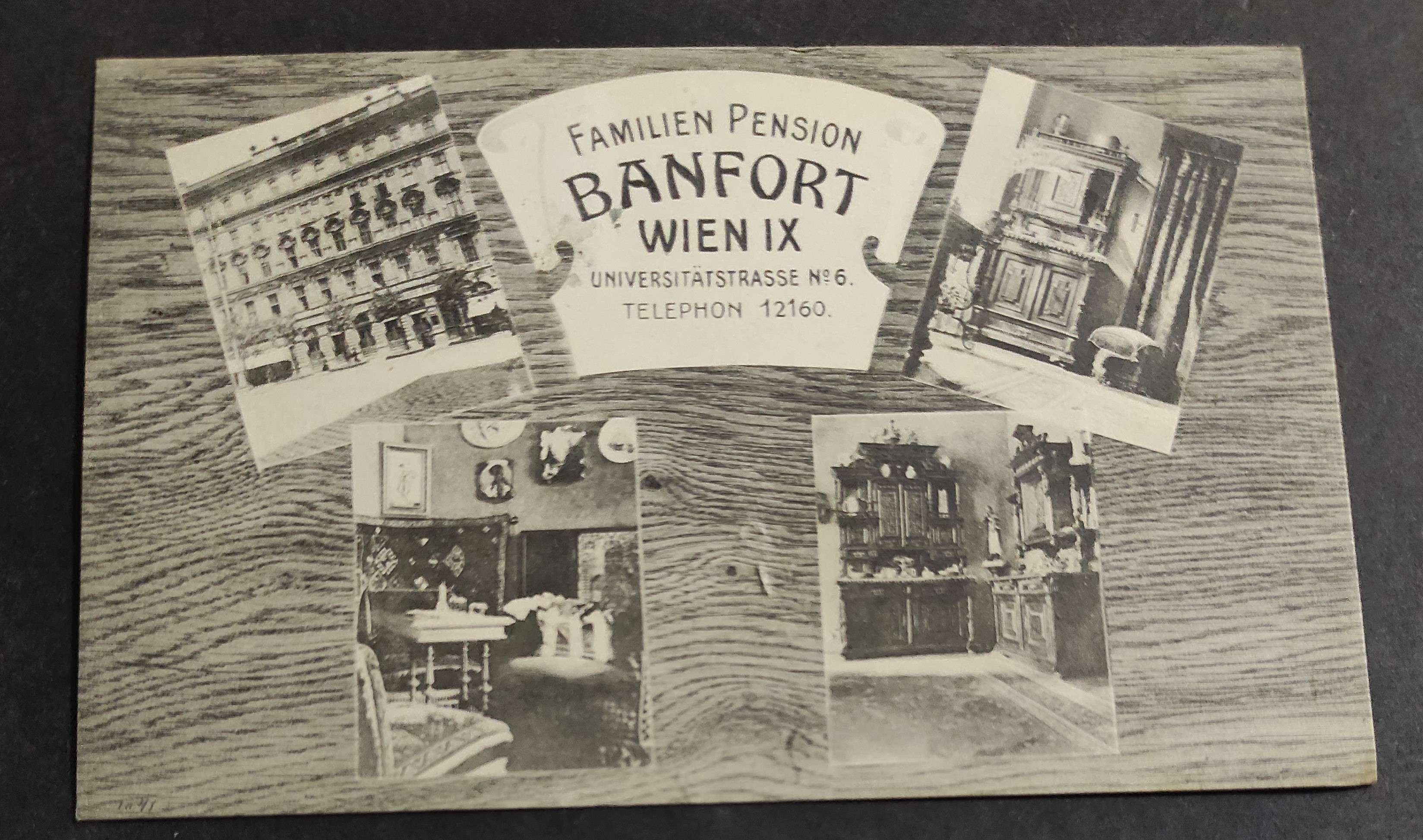 Cartolina Wien - Familien Pension Banfort