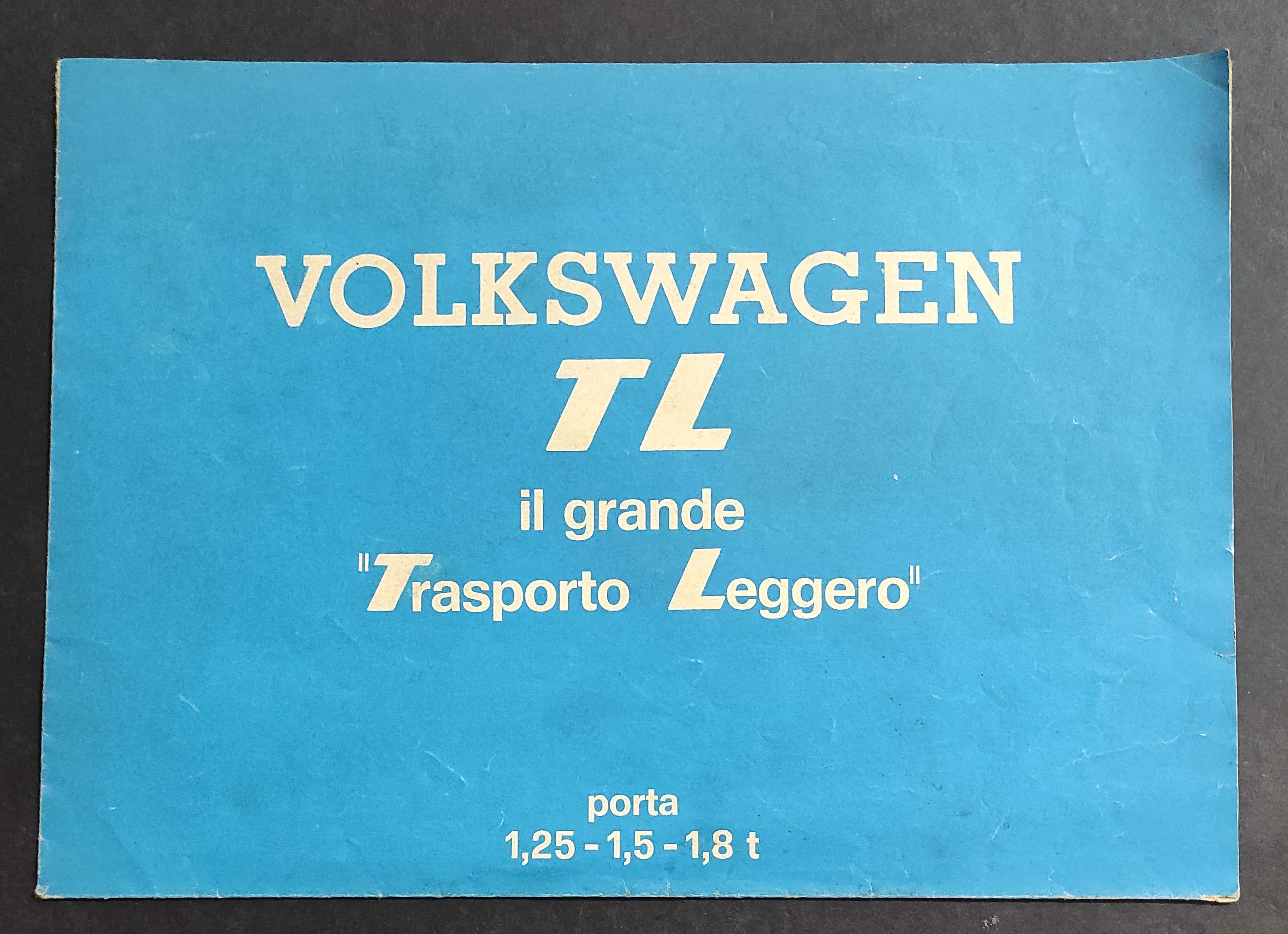 Depliant Camion - Volkswagen Tl - Il Grande "Trasporto Leggero"