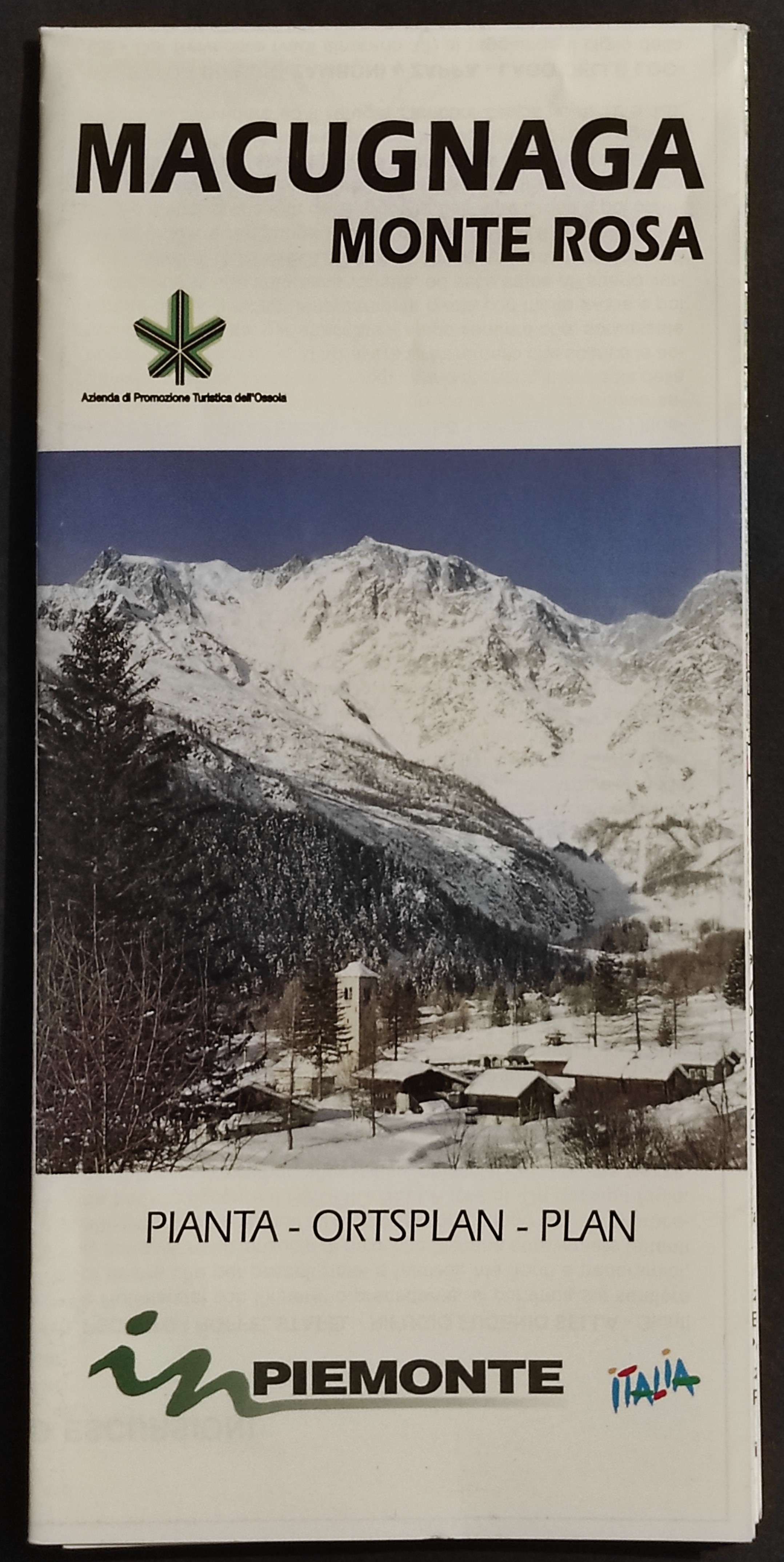 Depliant Macugnaga - Monte Rosa - Piemonte - Pianta