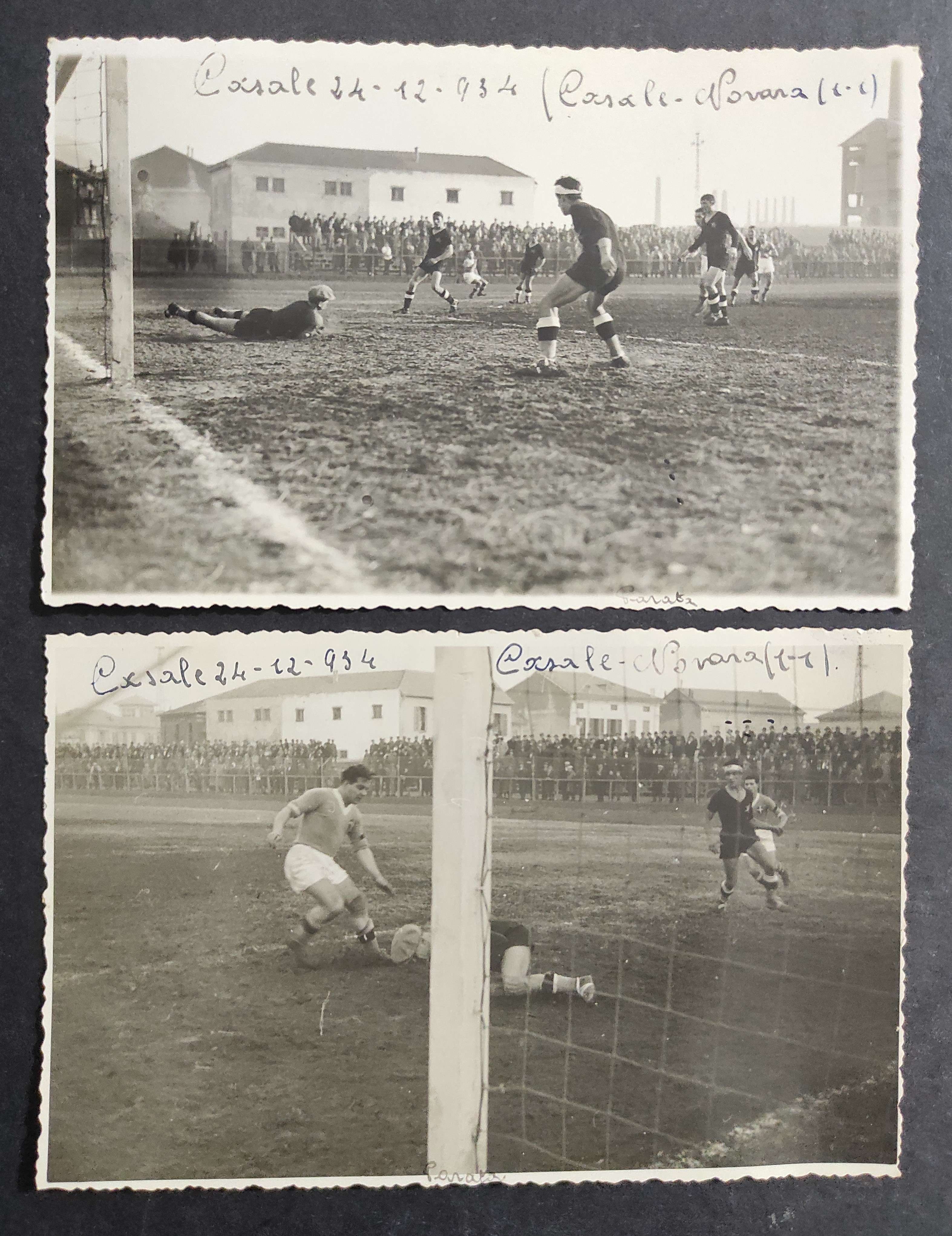 Due Fotografie Originali Partita Casale - Novara - 1934 - …